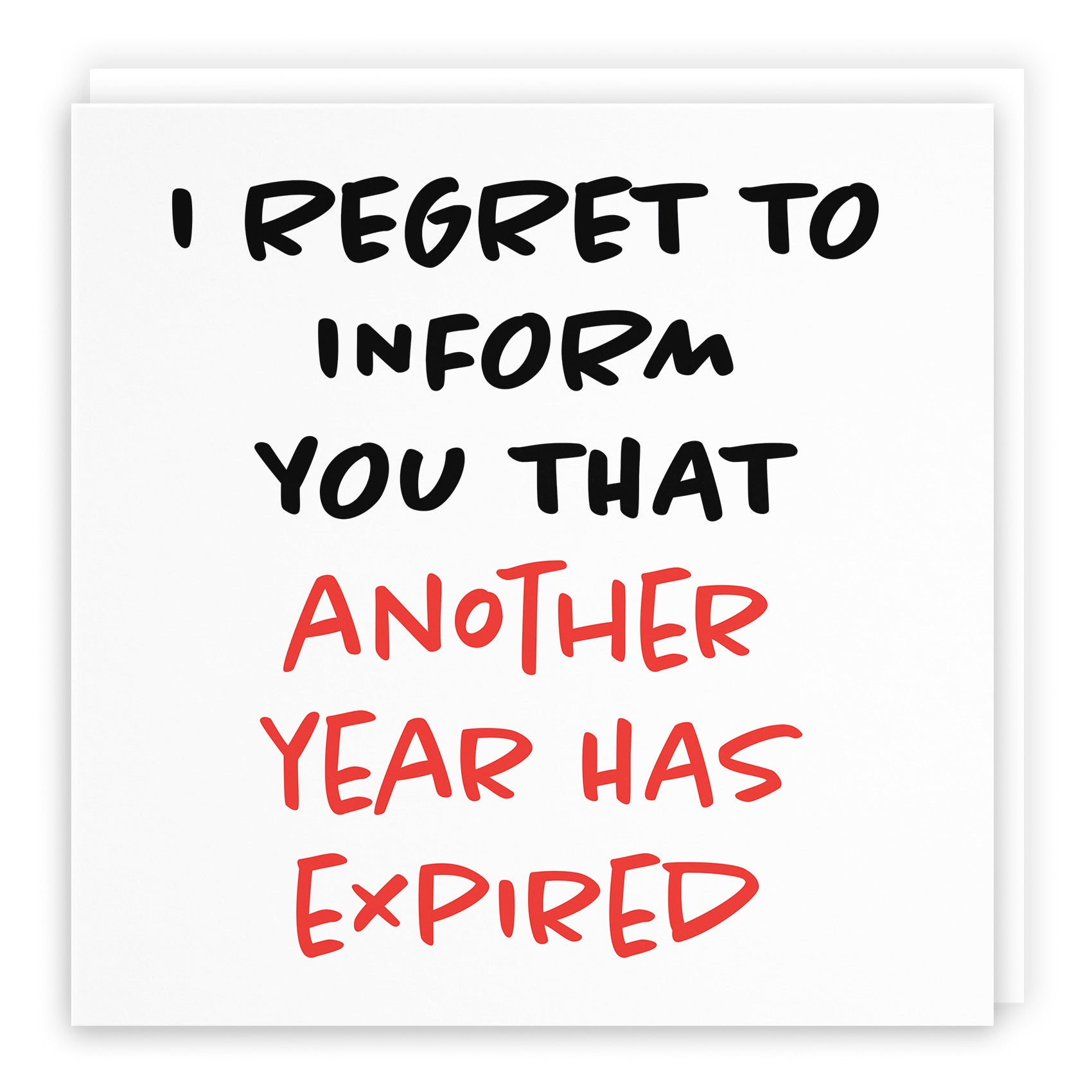 Regret To Inform You Funny Birthday Card Retro - Default Title (TH03219)