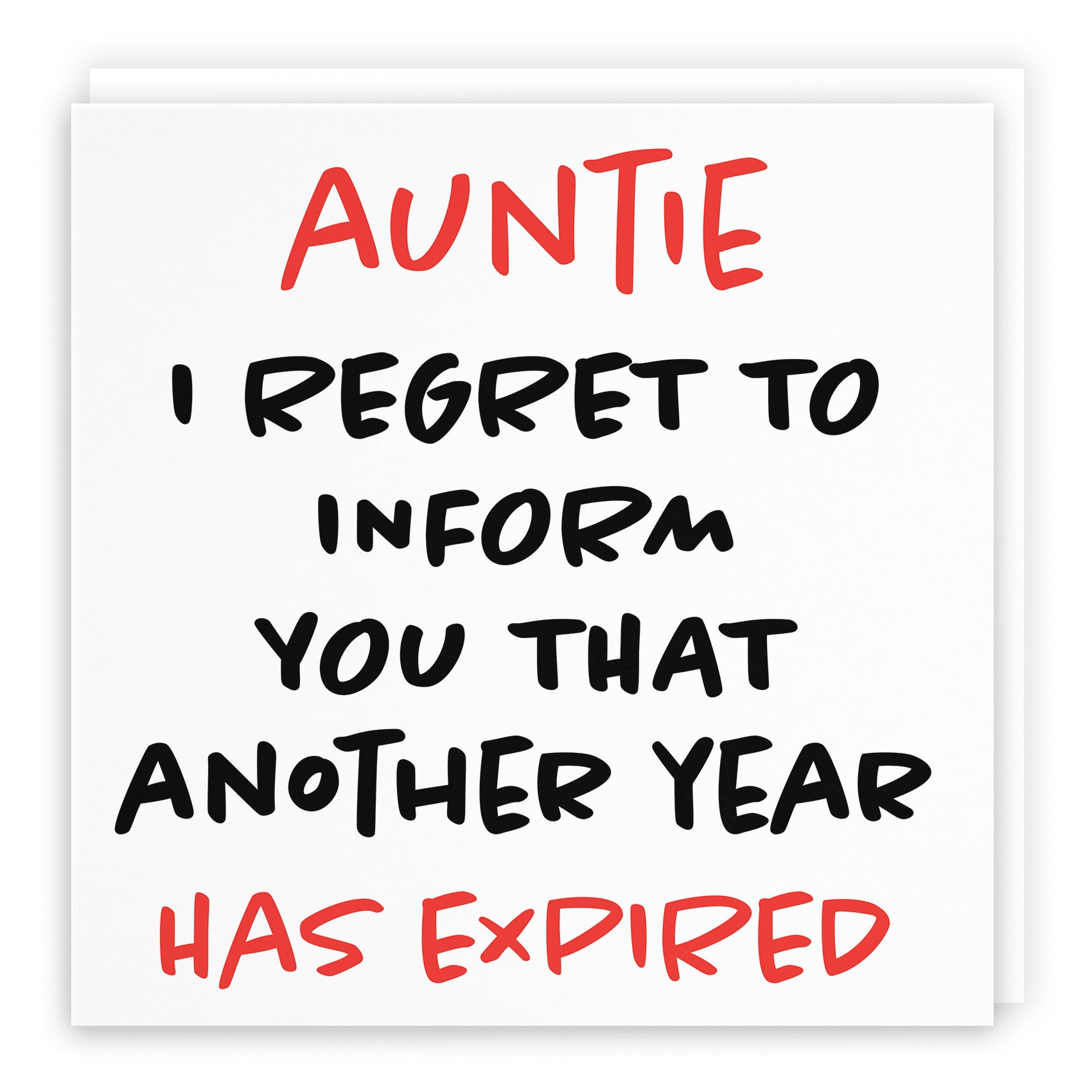 Auntie Birthday Card Funny Retro - Default Title (TH03220)