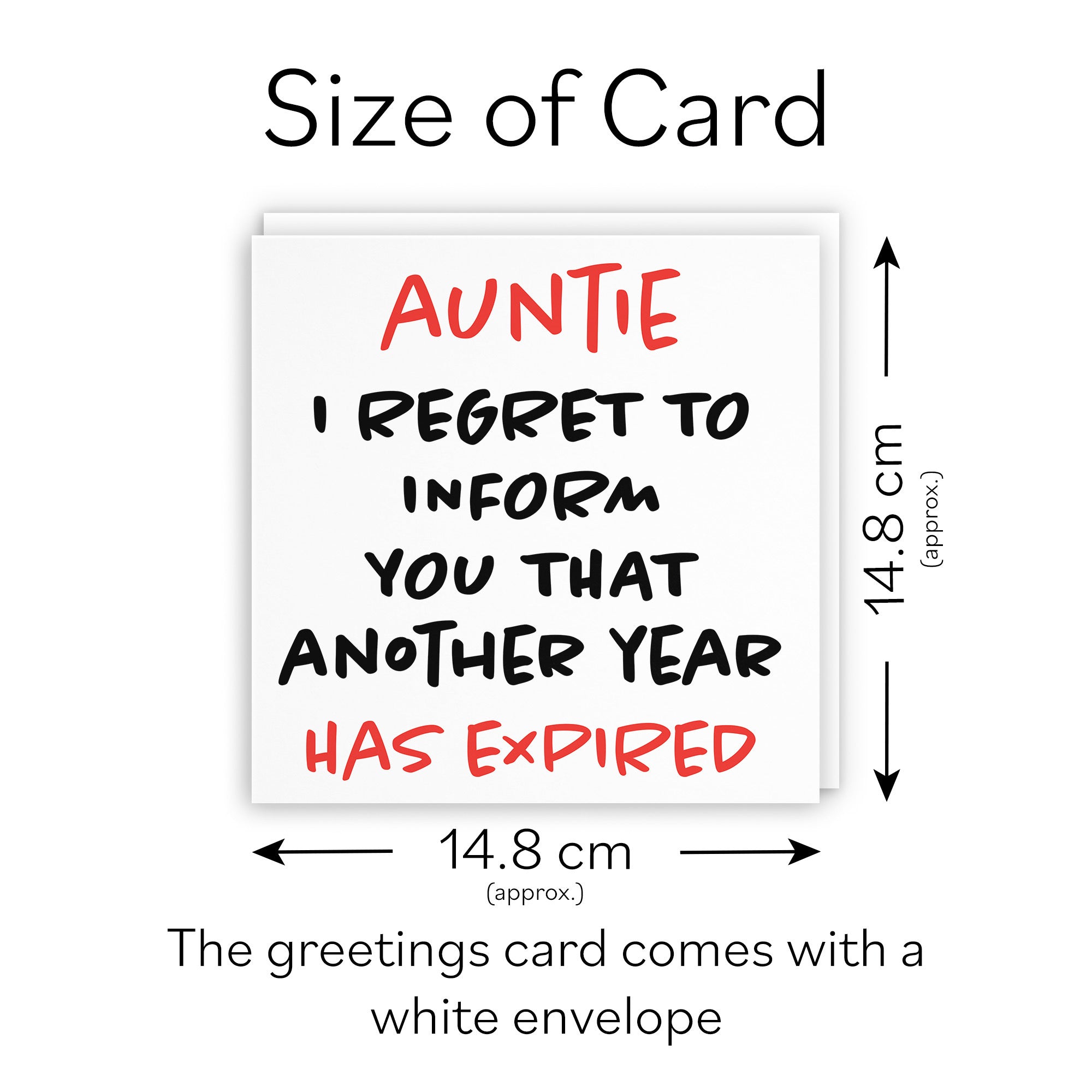 Auntie Birthday Card Funny Retro - Default Title (TH03220)