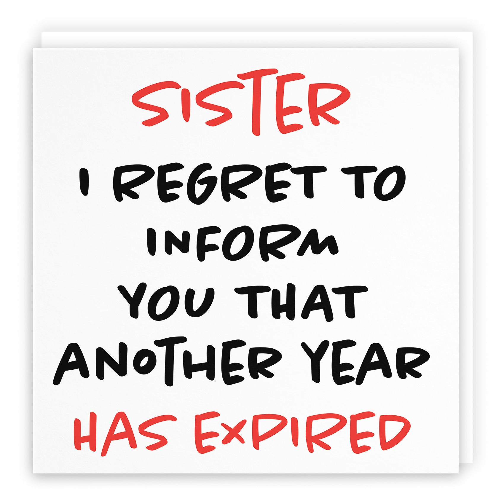 Sister Birthday Card Funny Retro - Default Title (TH03222)