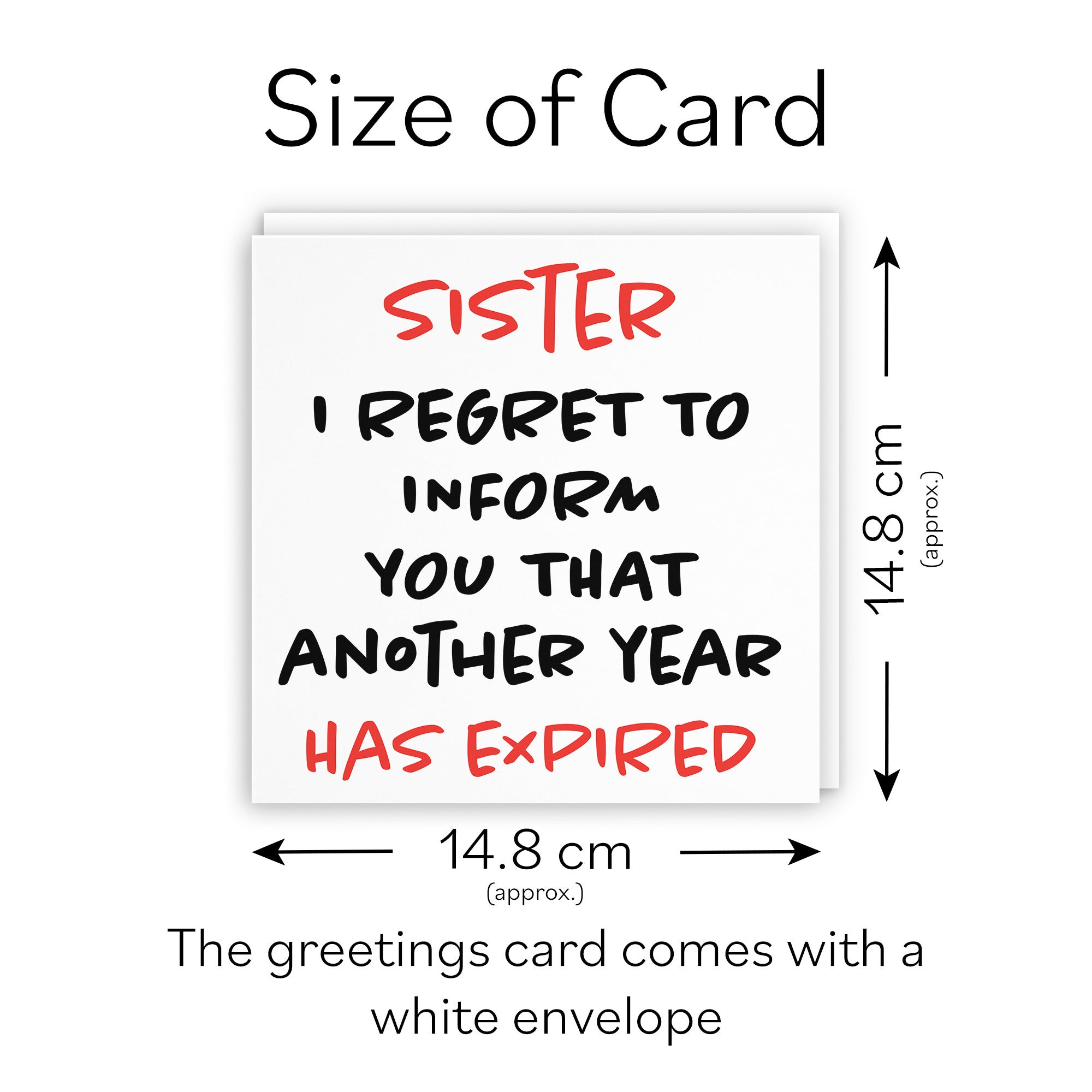 Sister Birthday Card Funny Retro - Default Title (TH03222)