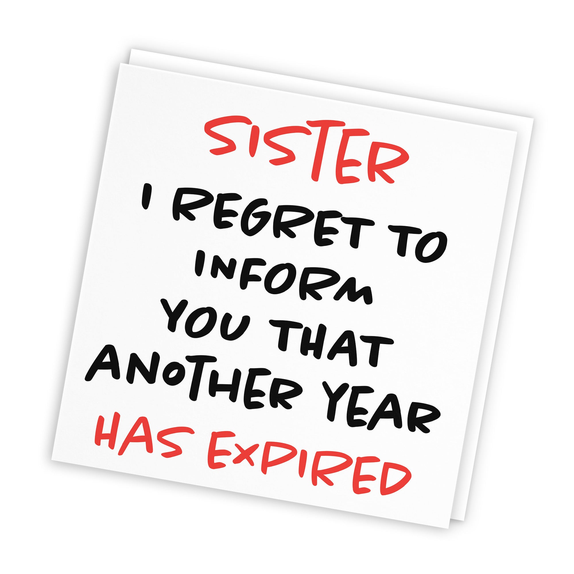 Sister Birthday Card Funny Retro - Default Title (TH03222)