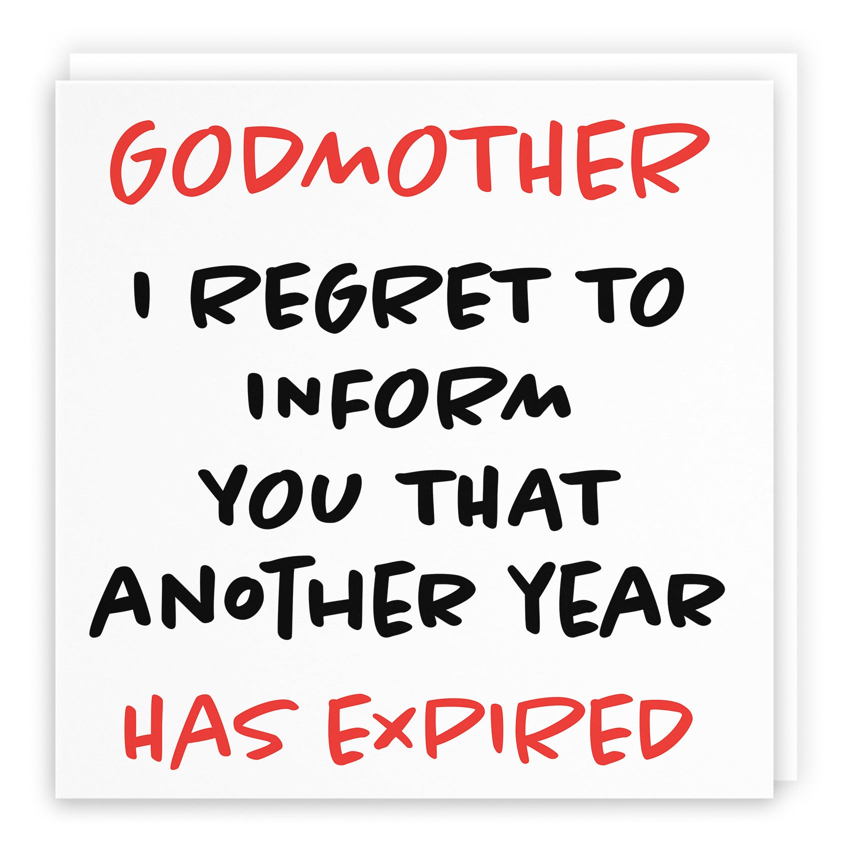 Godmother Birthday Card Funny Retro - Default Title (TH03230)