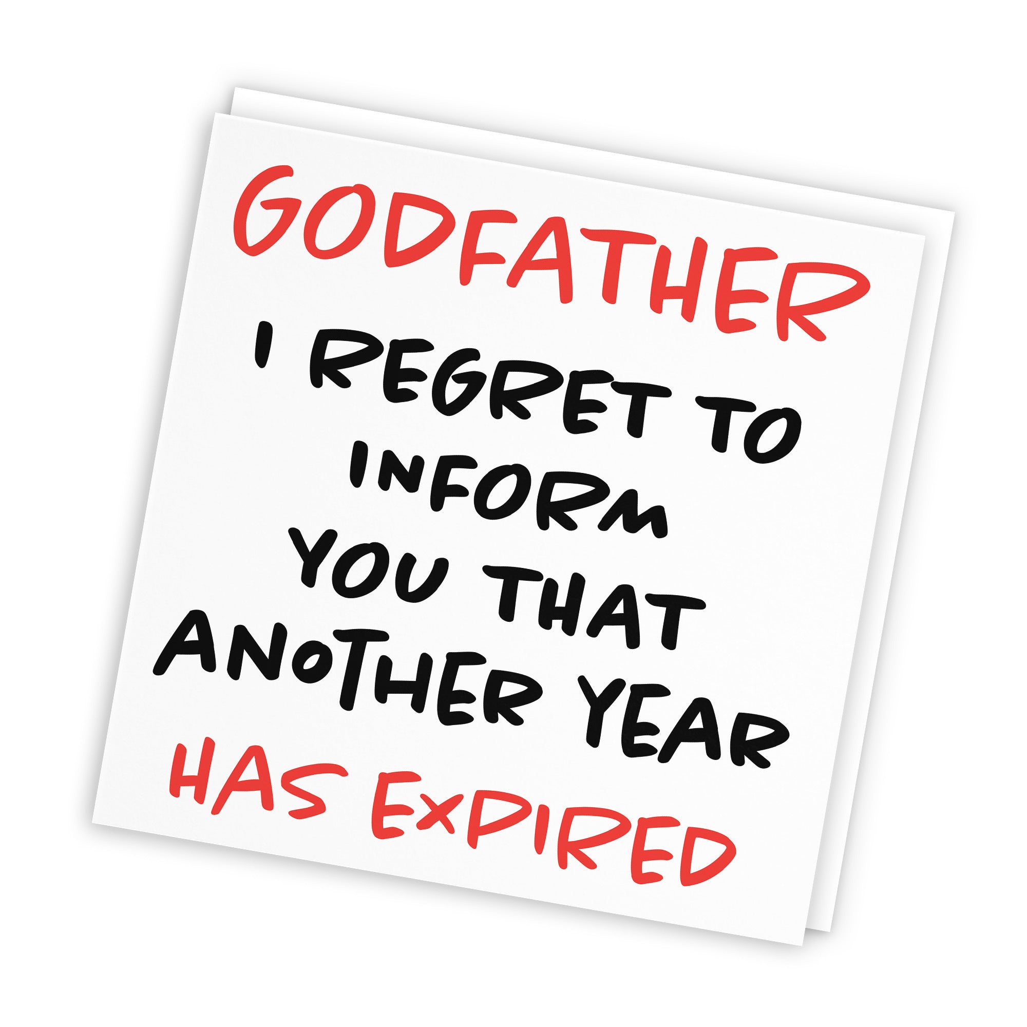 Godfather Birthday Card Funny Retro - Default Title (TH03231)