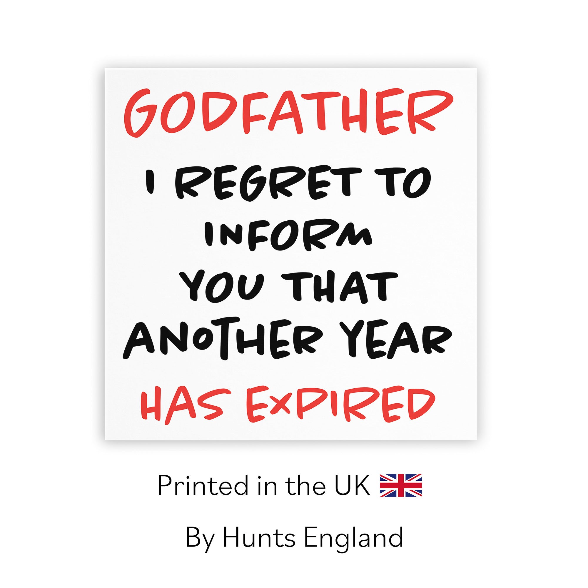 Godfather Birthday Card Funny Retro - Default Title (TH03231)