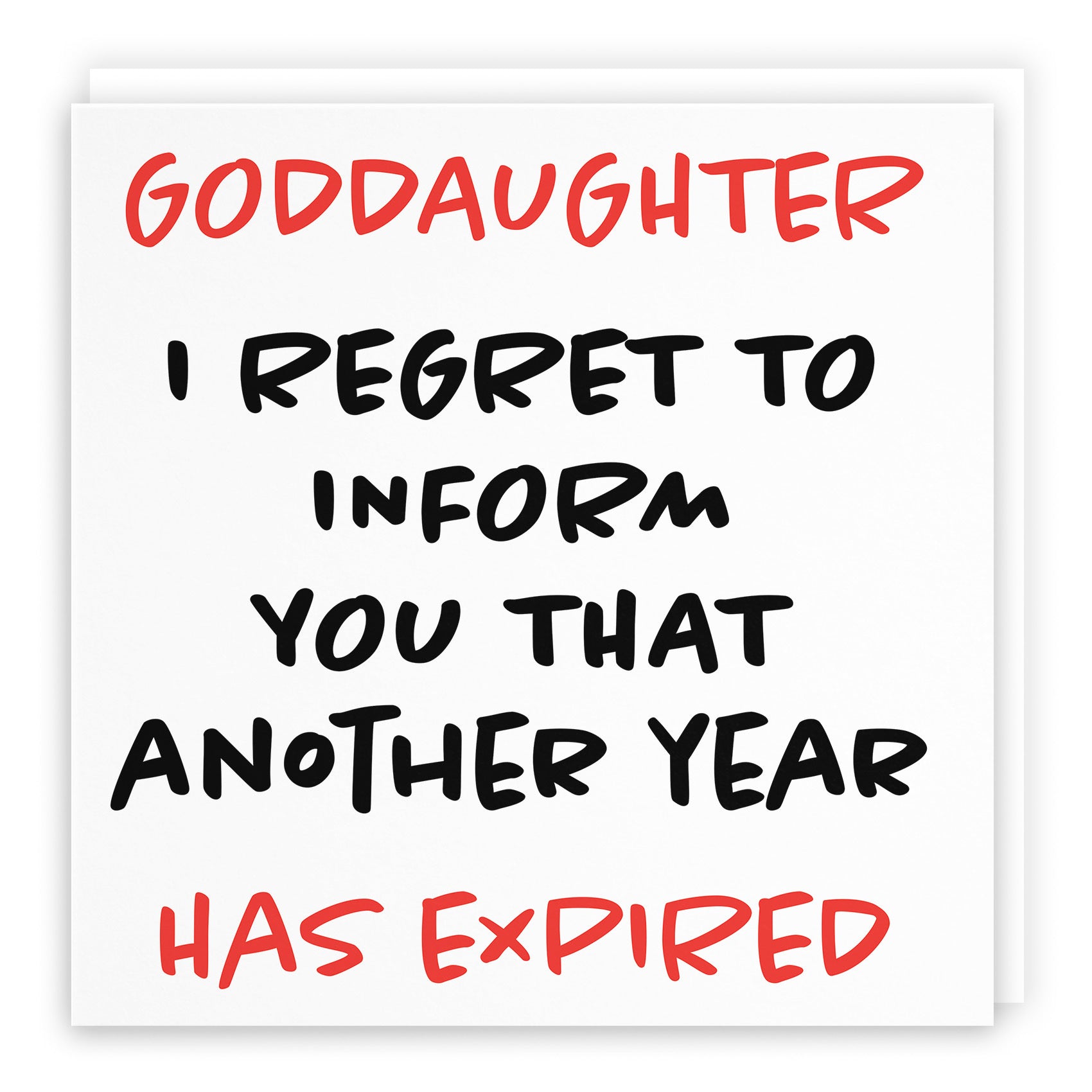 Goddaughter Birthday Card Funny Retro - Default Title (TH03232)