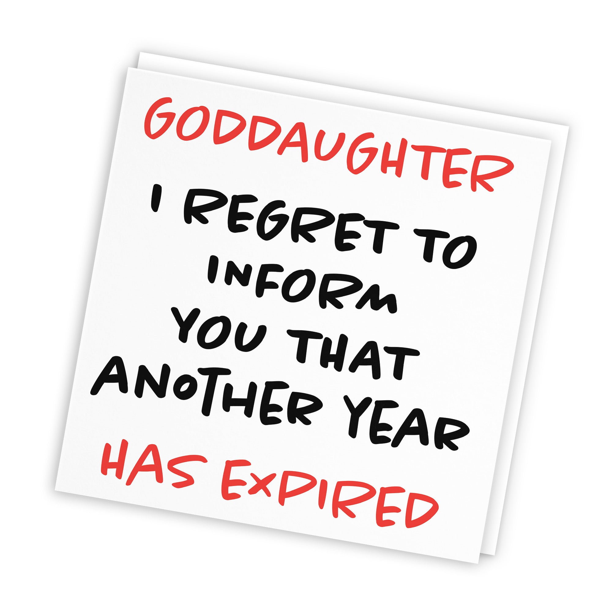 Goddaughter Birthday Card Funny Retro - Default Title (TH03232)