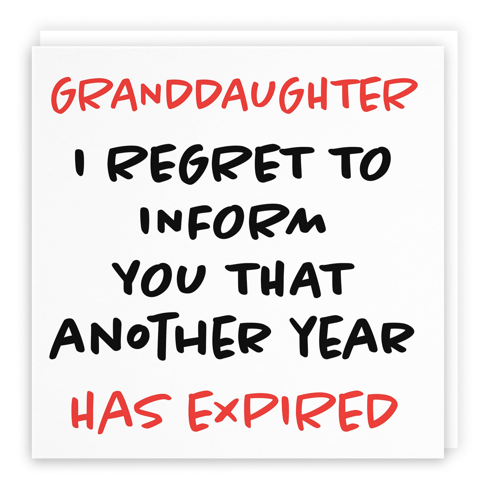 Granddaughter Birthday Card Funny Retro - Default Title (TH03233)