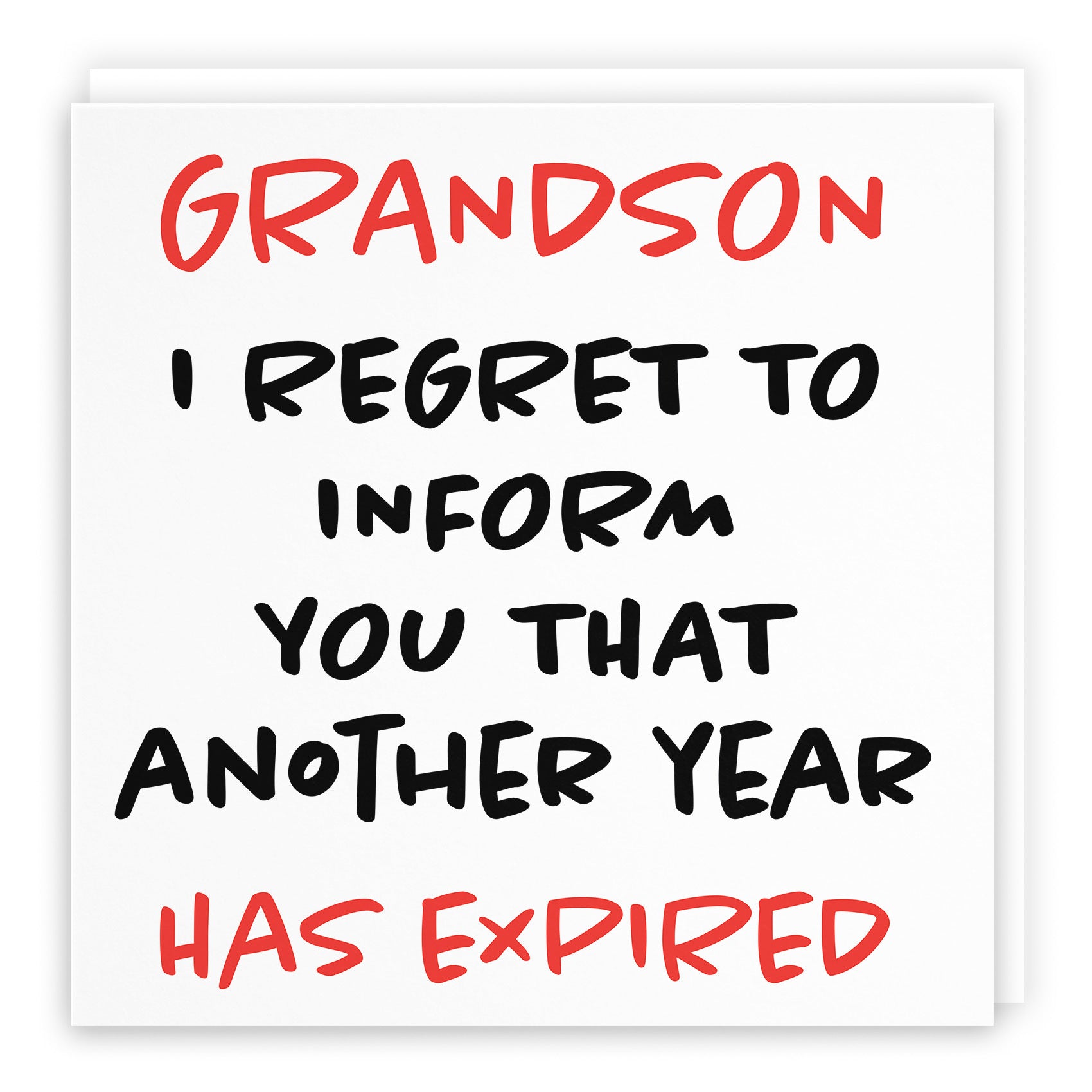 Grandson Birthday Card Funny Retro - Default Title (TH03234)
