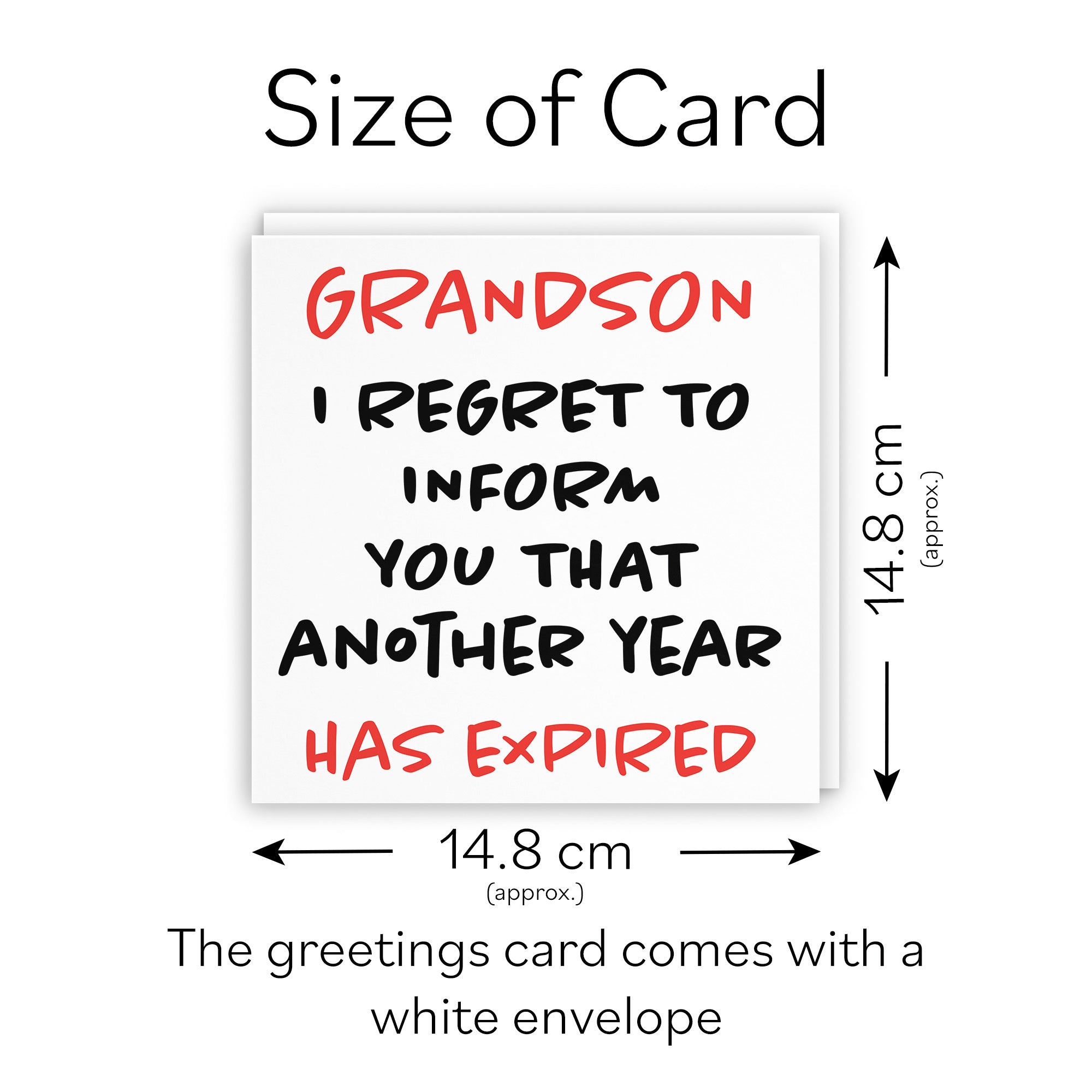 Grandson Birthday Card Funny Retro - Default Title (TH03234)