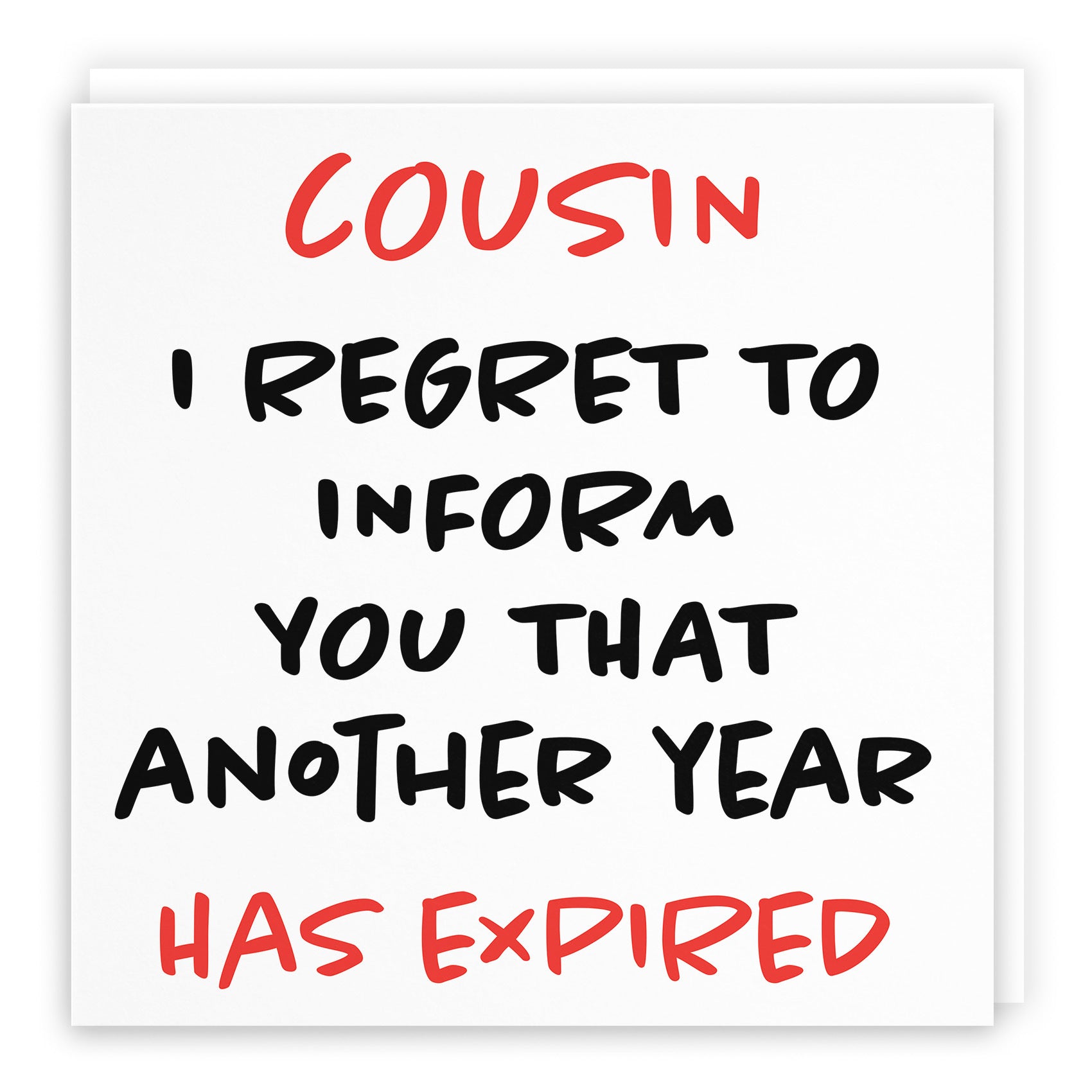 Cousin Birthday Card Funny Retro - Default Title (TH03235)