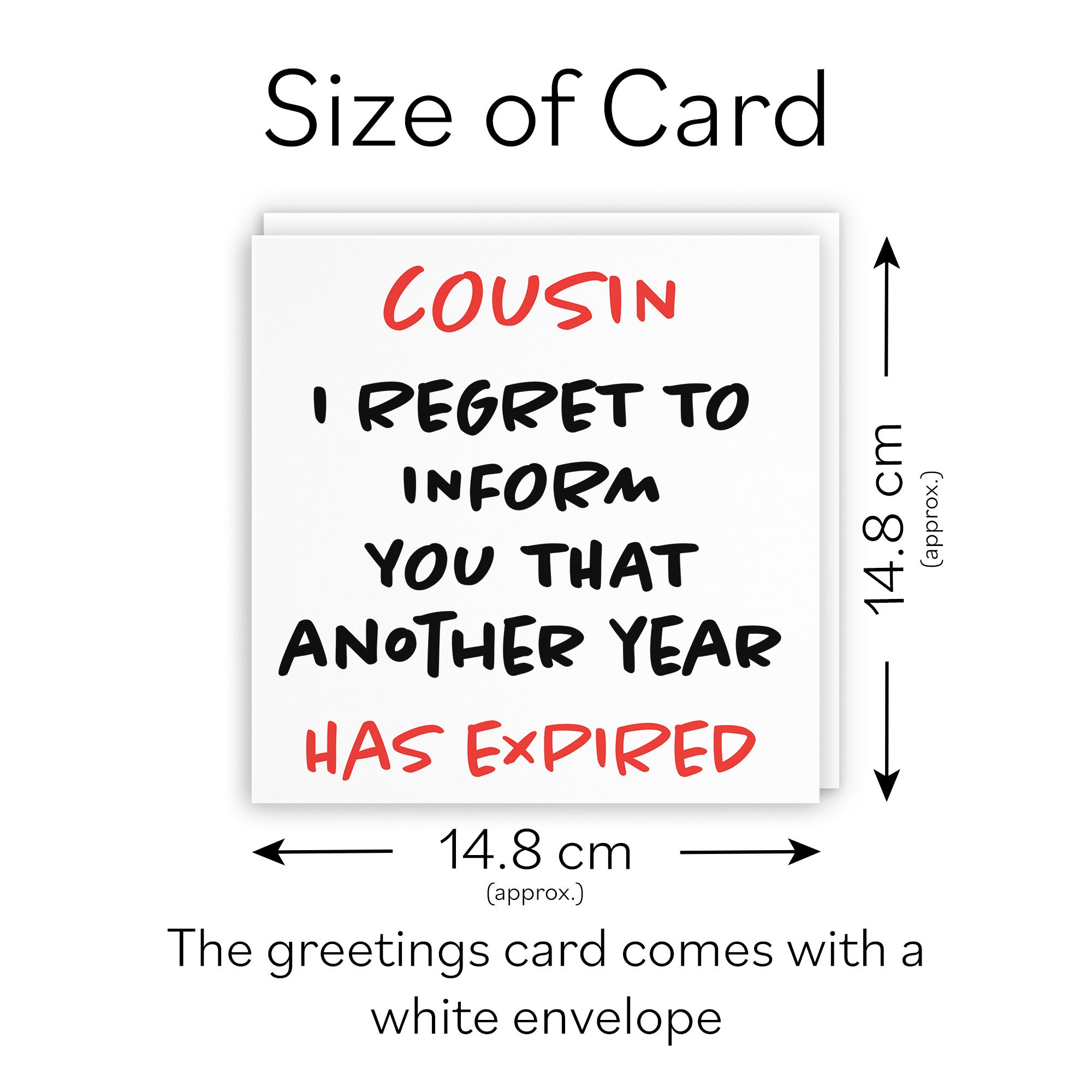 Cousin Birthday Card Funny Retro - Default Title (TH03235)