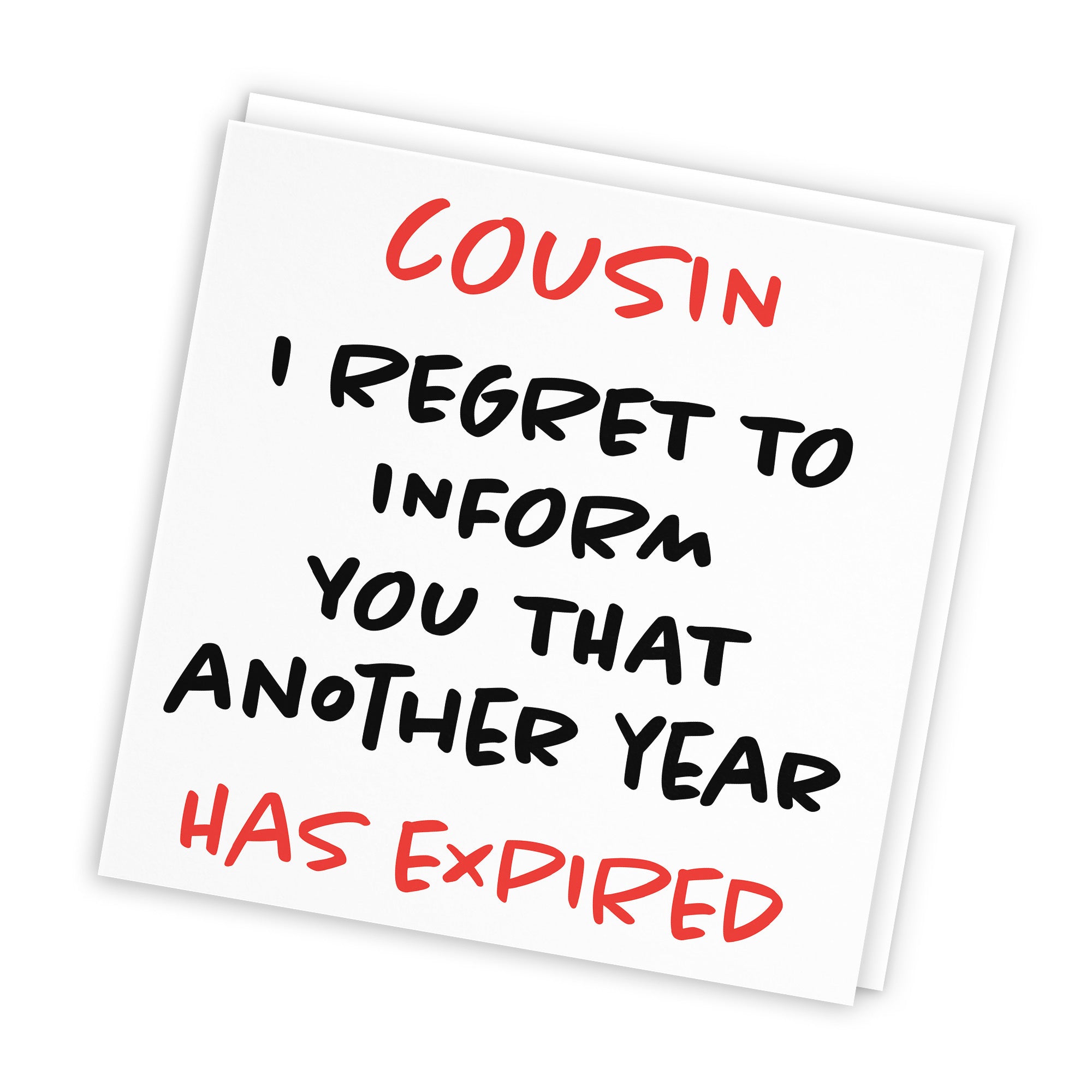 Cousin Birthday Card Funny Retro - Default Title (TH03235)