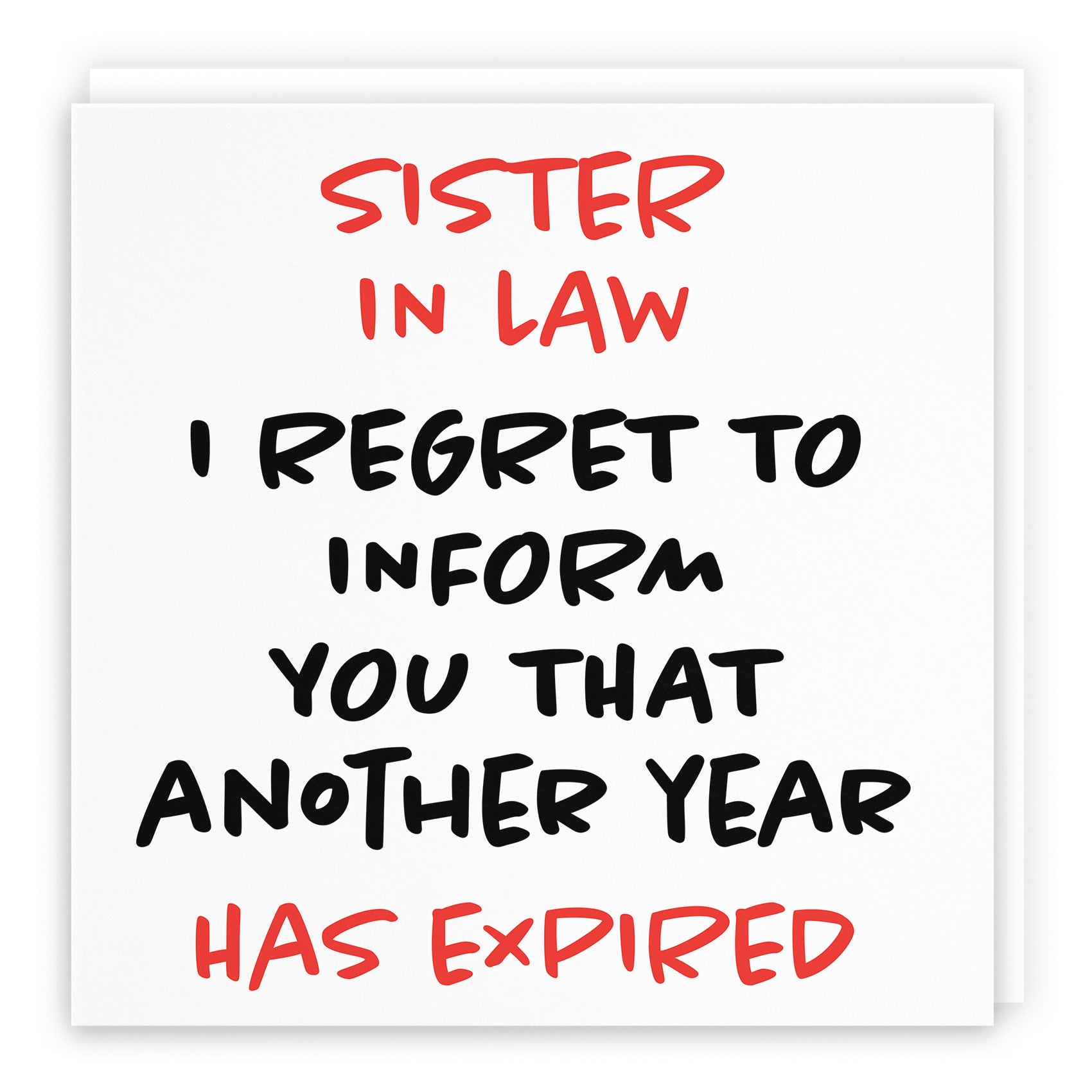 Sister In Law Birthday Card Funny Retro - Default Title (TH03242)