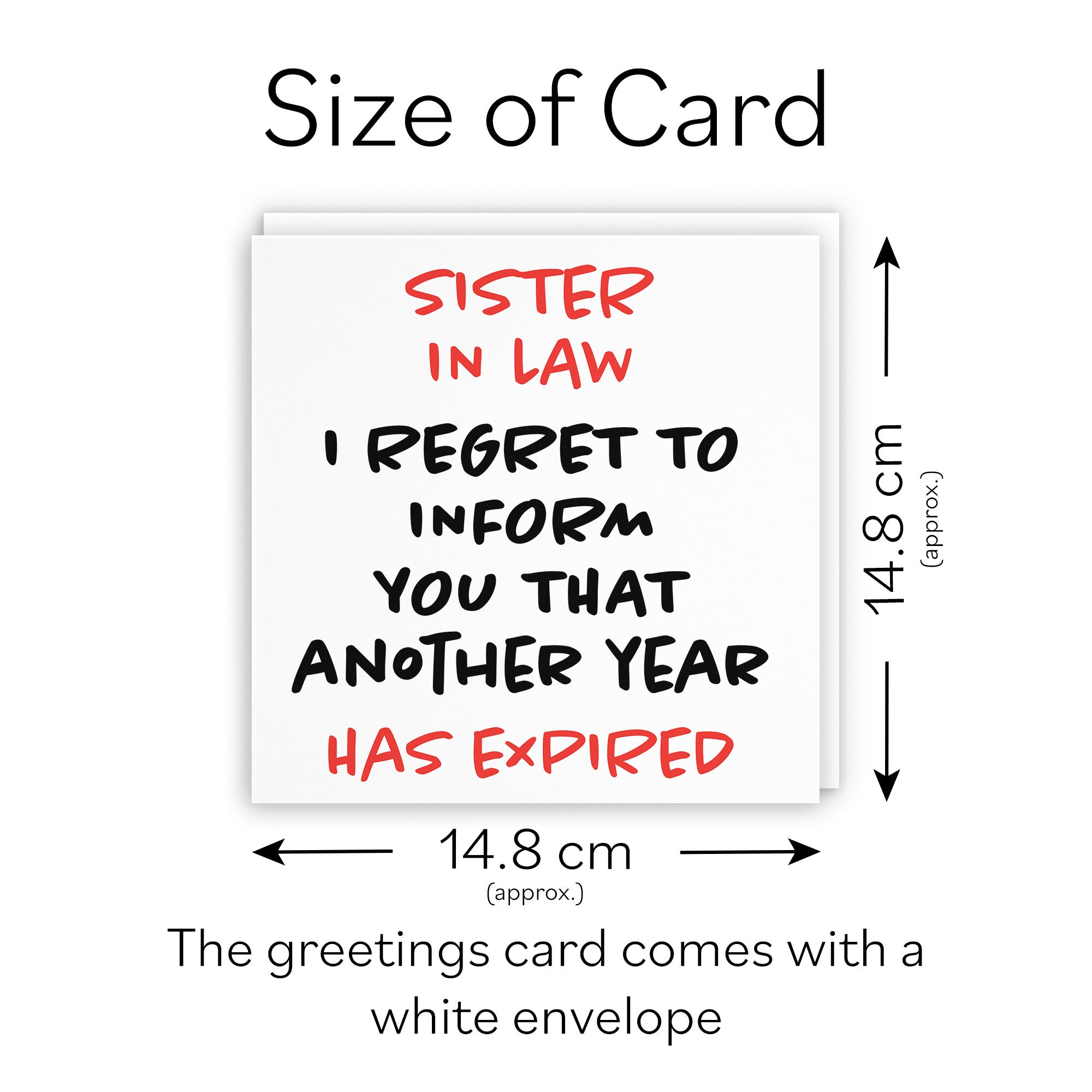 Sister In Law Birthday Card Funny Retro - Default Title (TH03242)