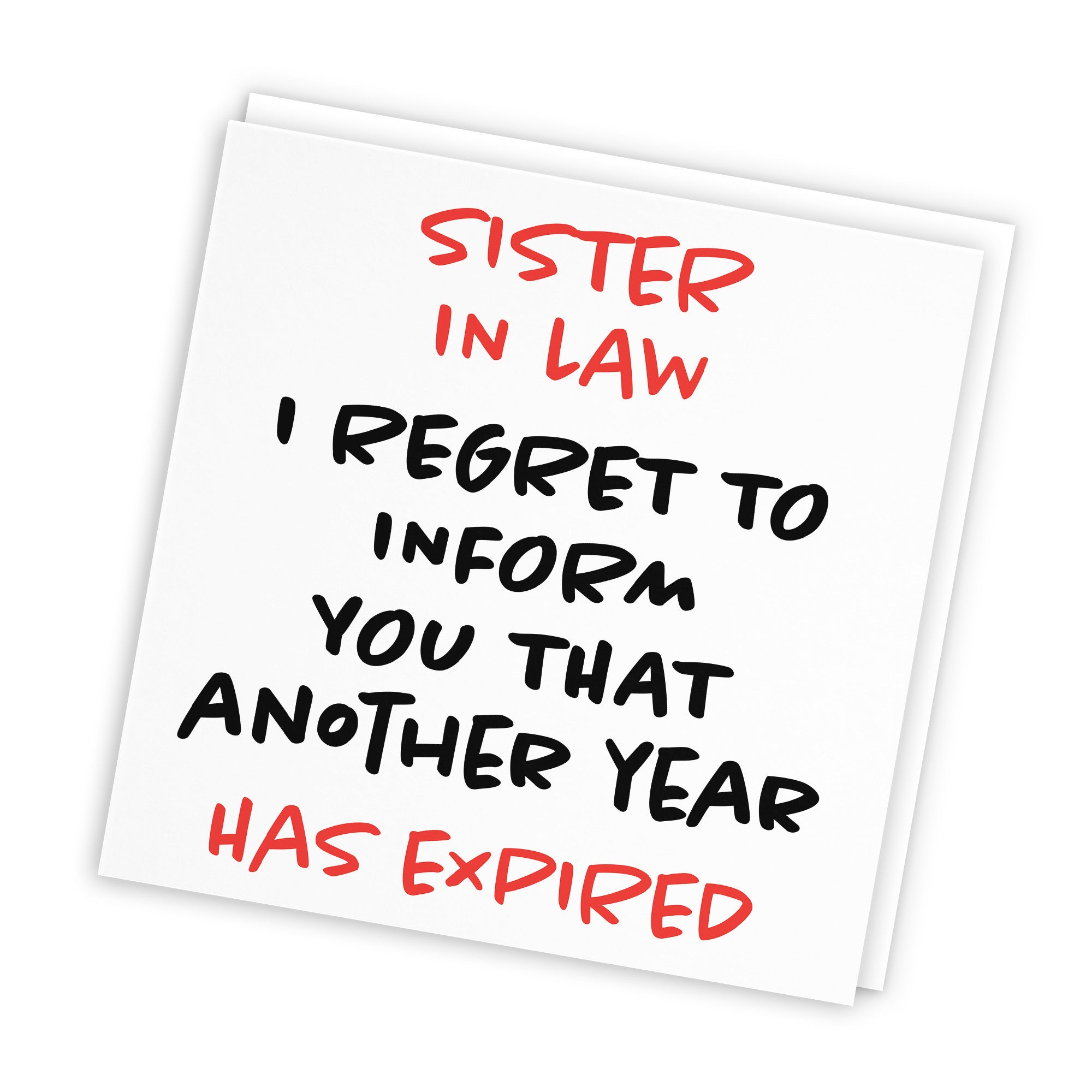 Sister In Law Birthday Card Funny Retro - Default Title (TH03242)