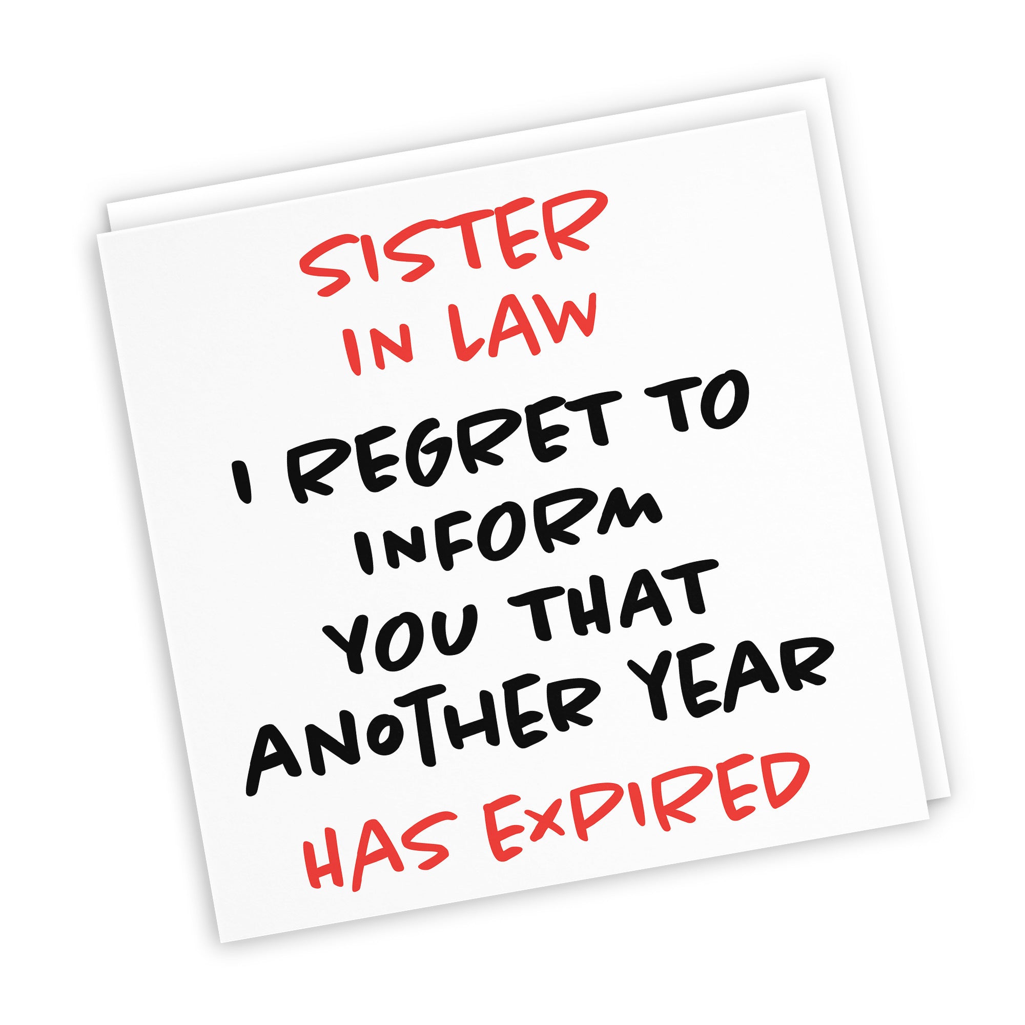Sister In Law Birthday Card Funny Retro - Default Title (TH03242)