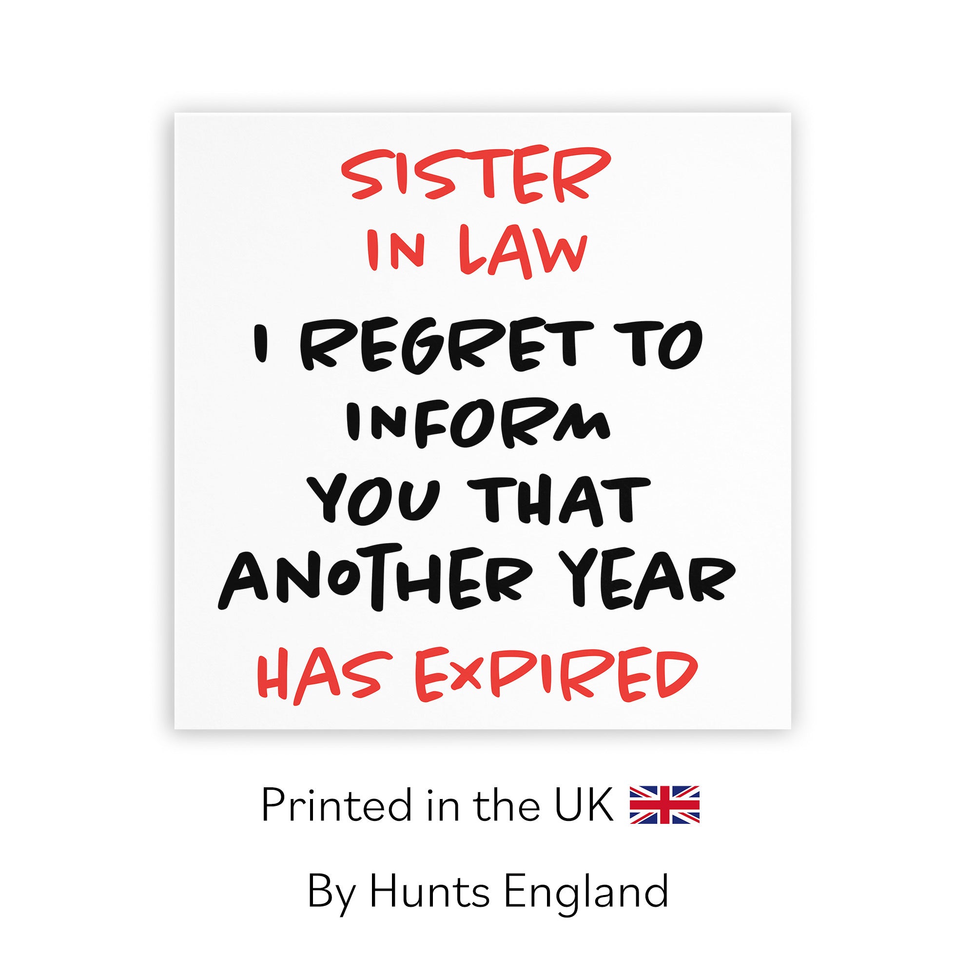 Sister In Law Birthday Card Funny Retro - Default Title (TH03242)