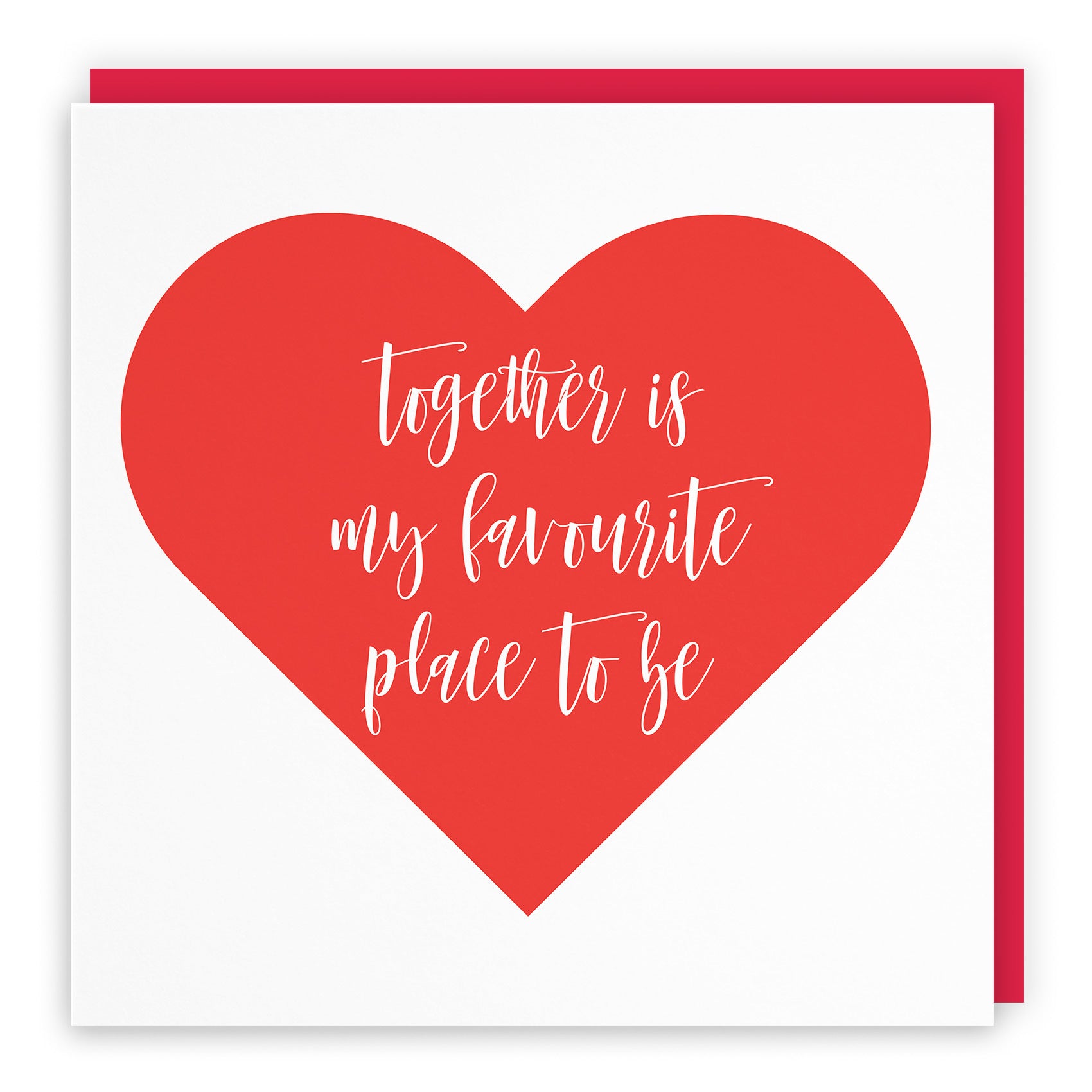 Together Is My Favourite Place To Be Card Love Heart - Default Title (TH03285)