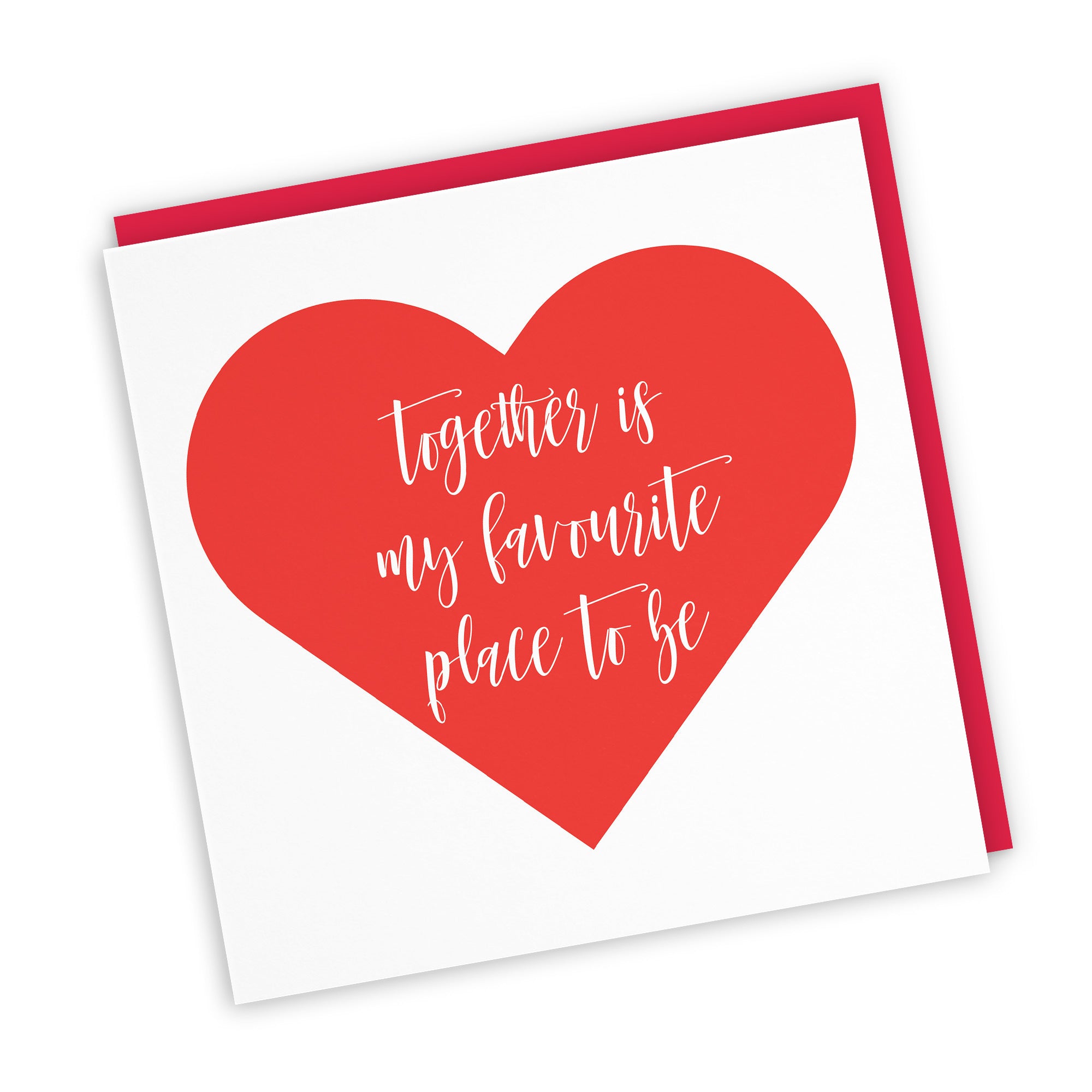 Together Is My Favourite Place To Be Card Love Heart - Default Title (TH03285)