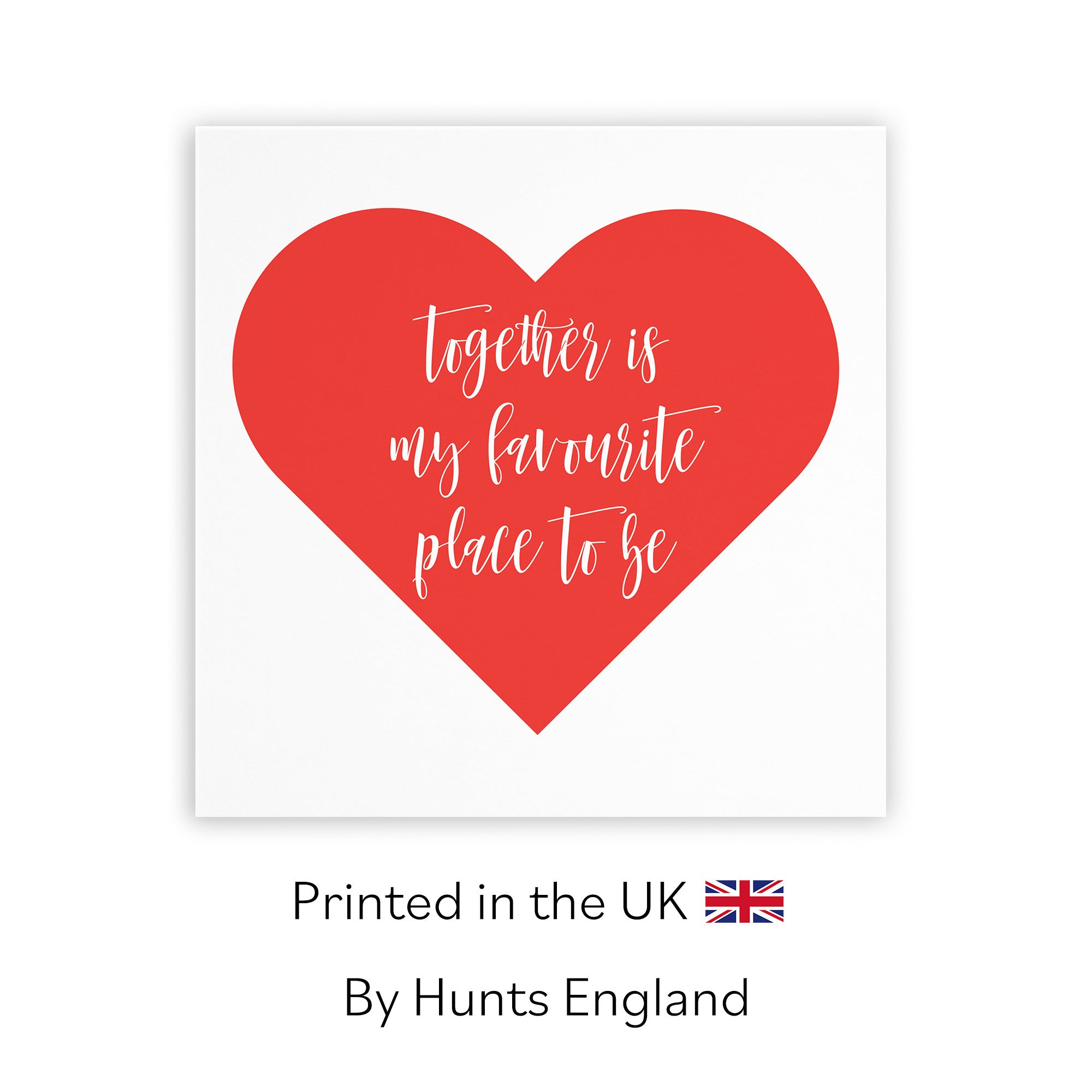 Together Is My Favourite Place To Be Card Love Heart - Default Title (TH03285)