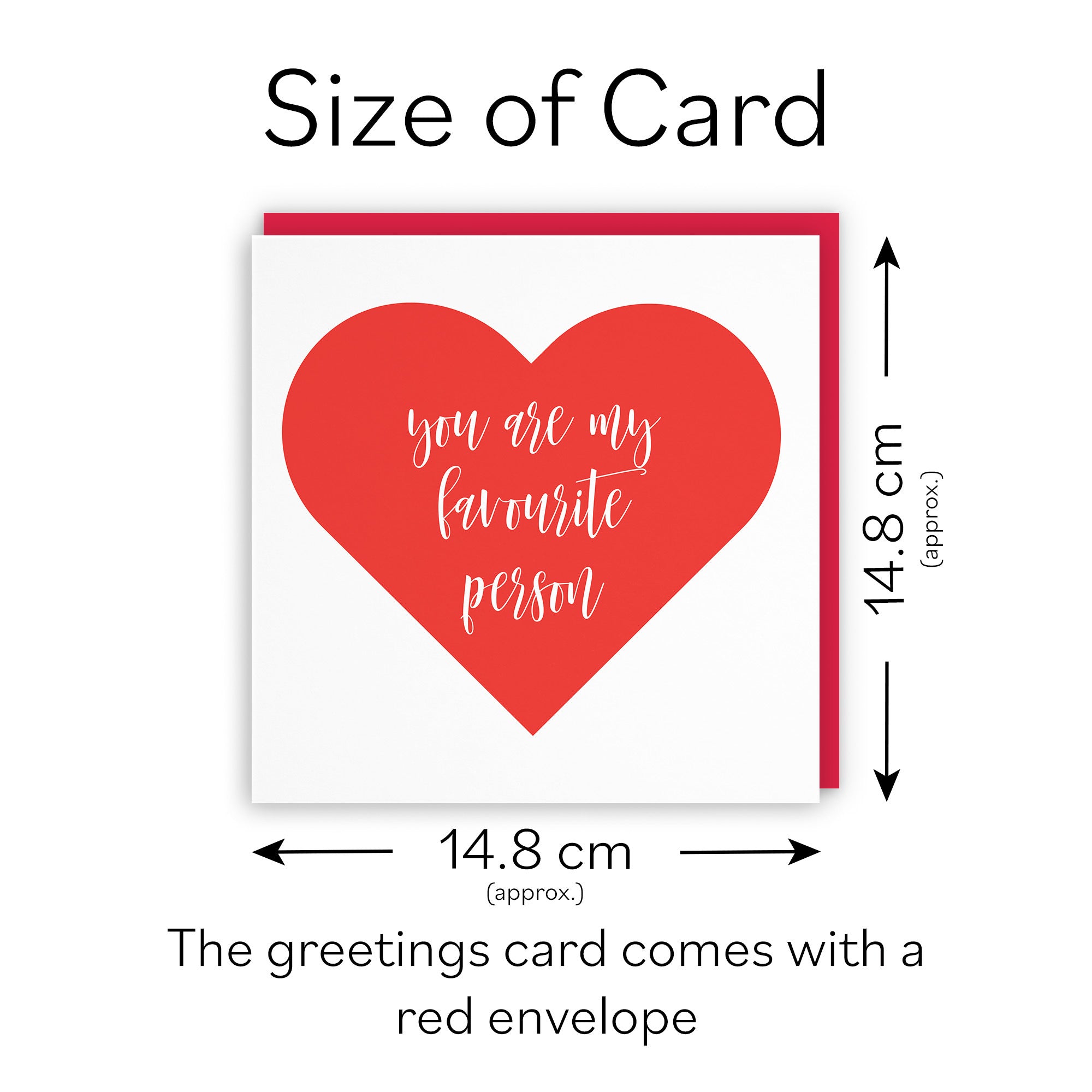 You Are My Favourite Person Card Love Heart - Default Title (TH03288)