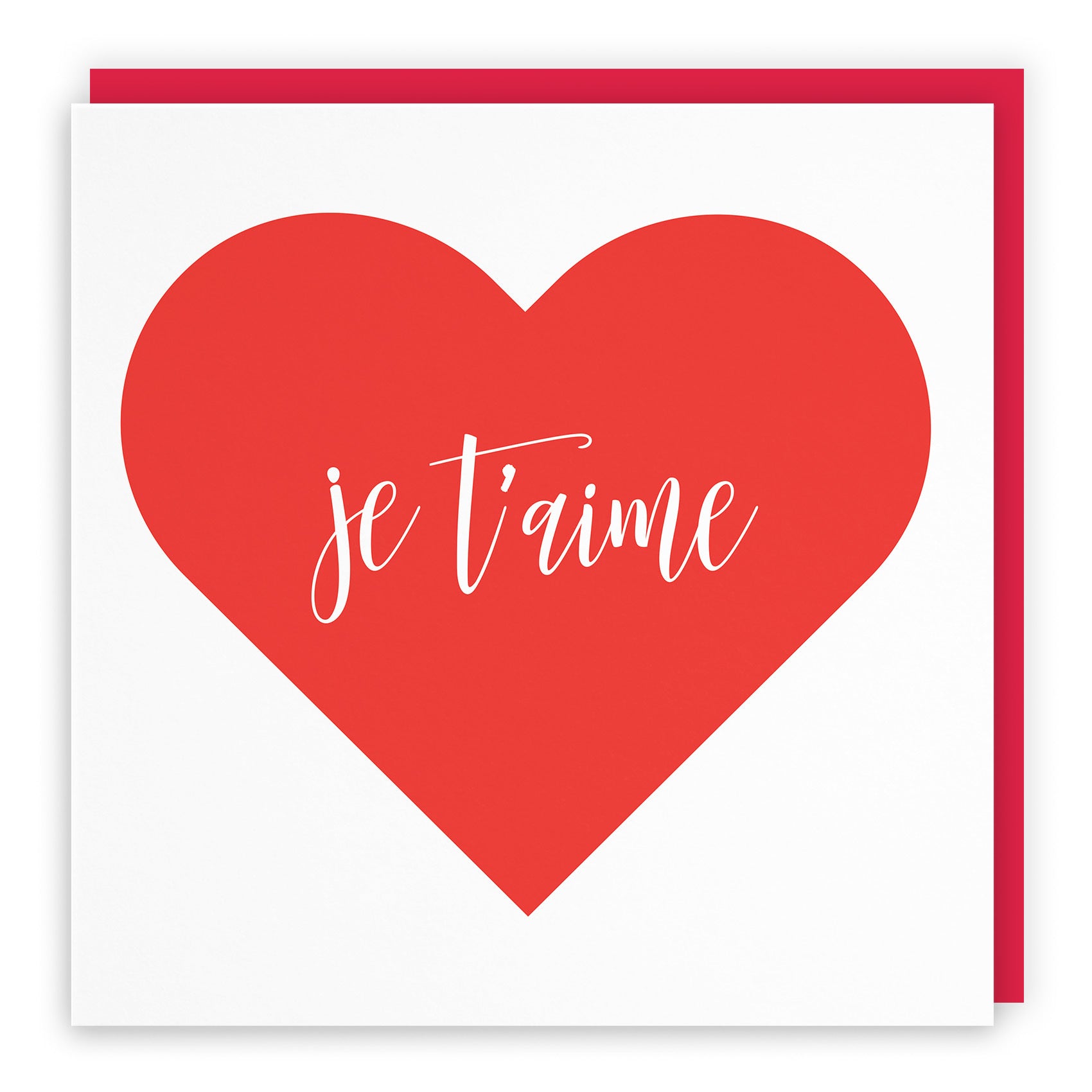 Je t'aime Card Love Heart - Default Title (TH03291)