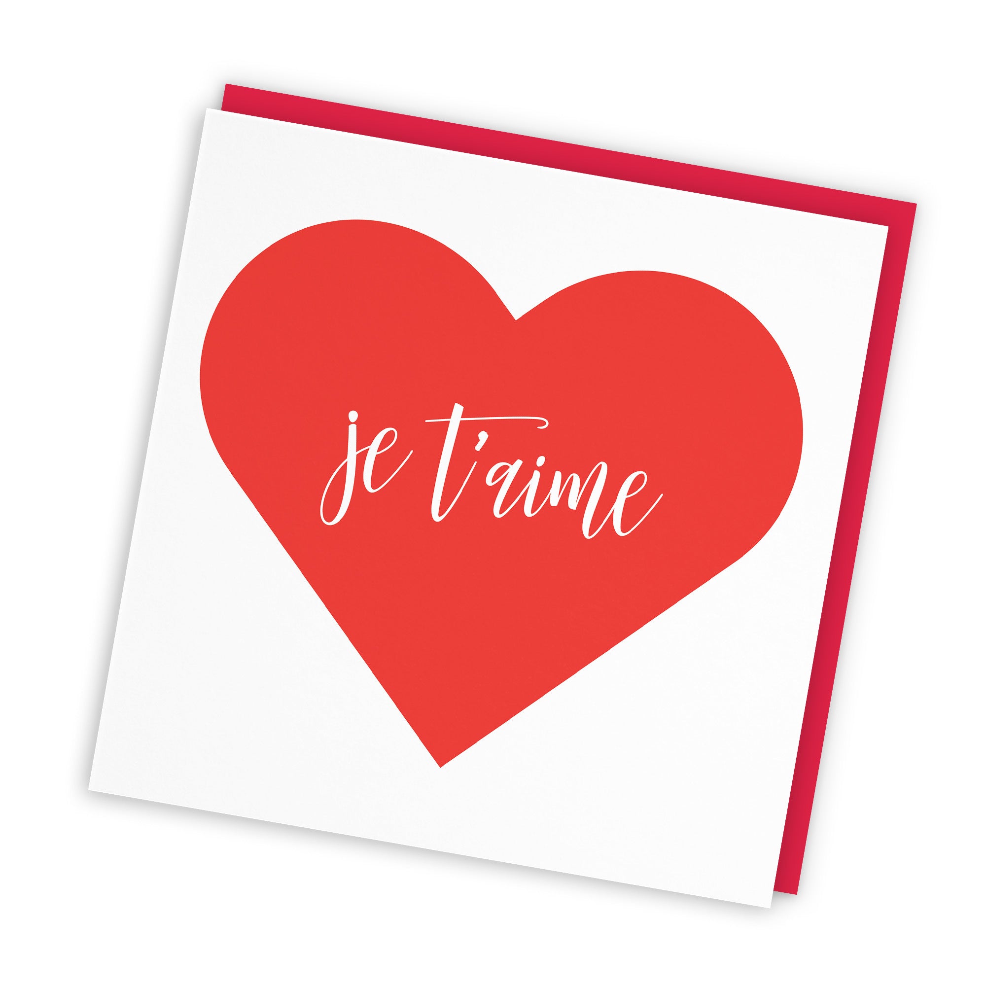 Je t'aime Card Love Heart - Default Title (TH03291)