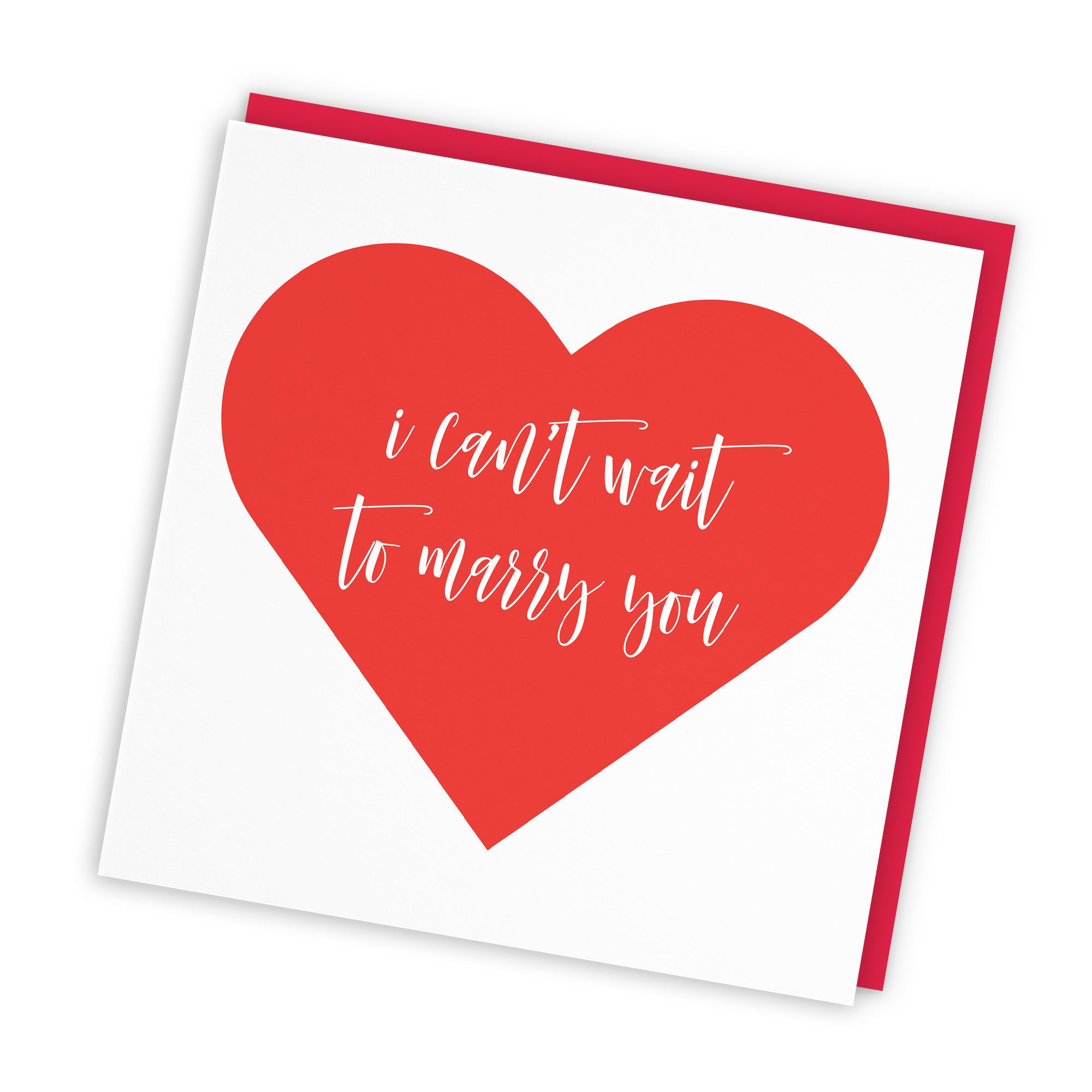 I Can't Wait To Marry You Card Love Heart - Default Title (TH03292)