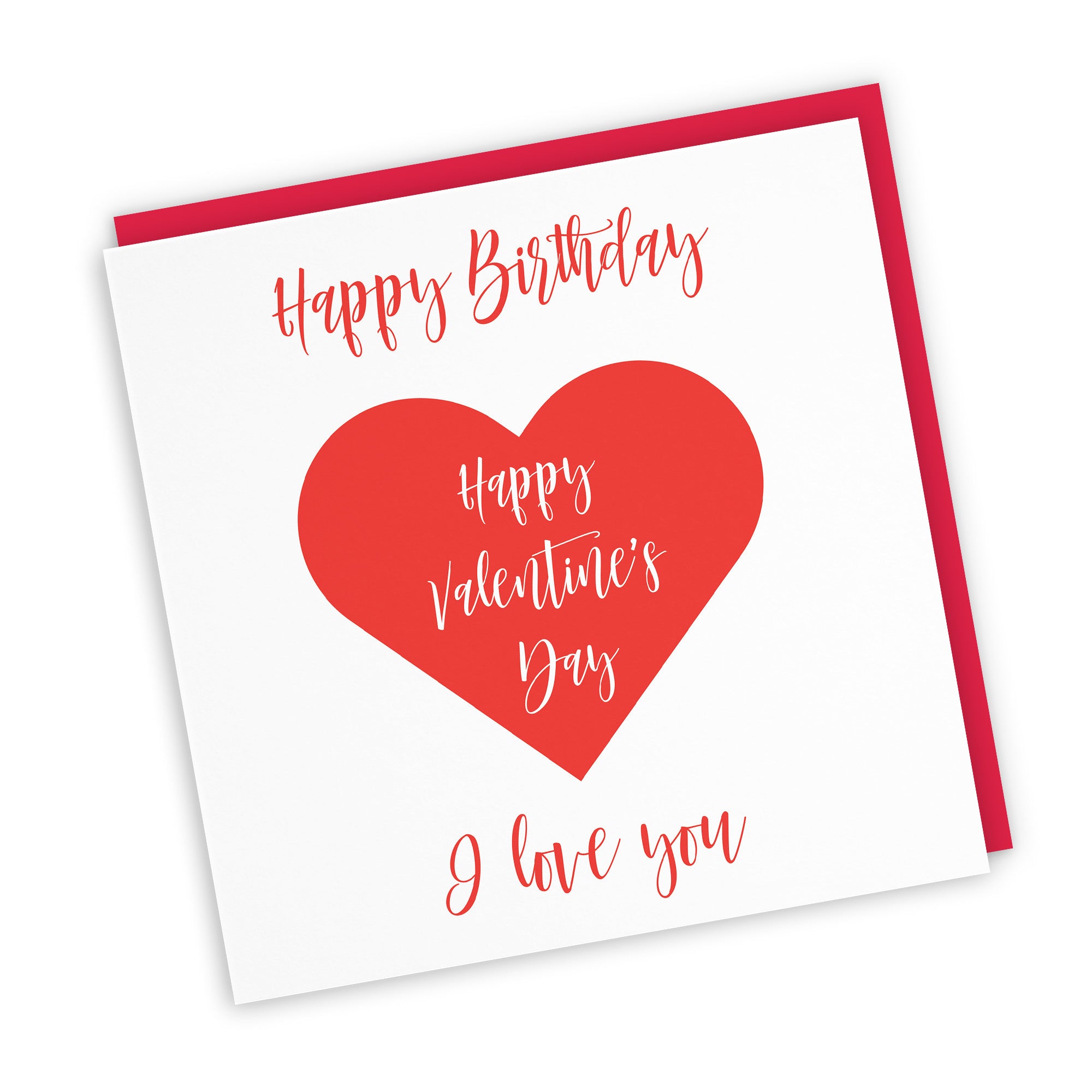 Joint Birthday Valentine's Day Card Love Heart - Default Title (TH03293)