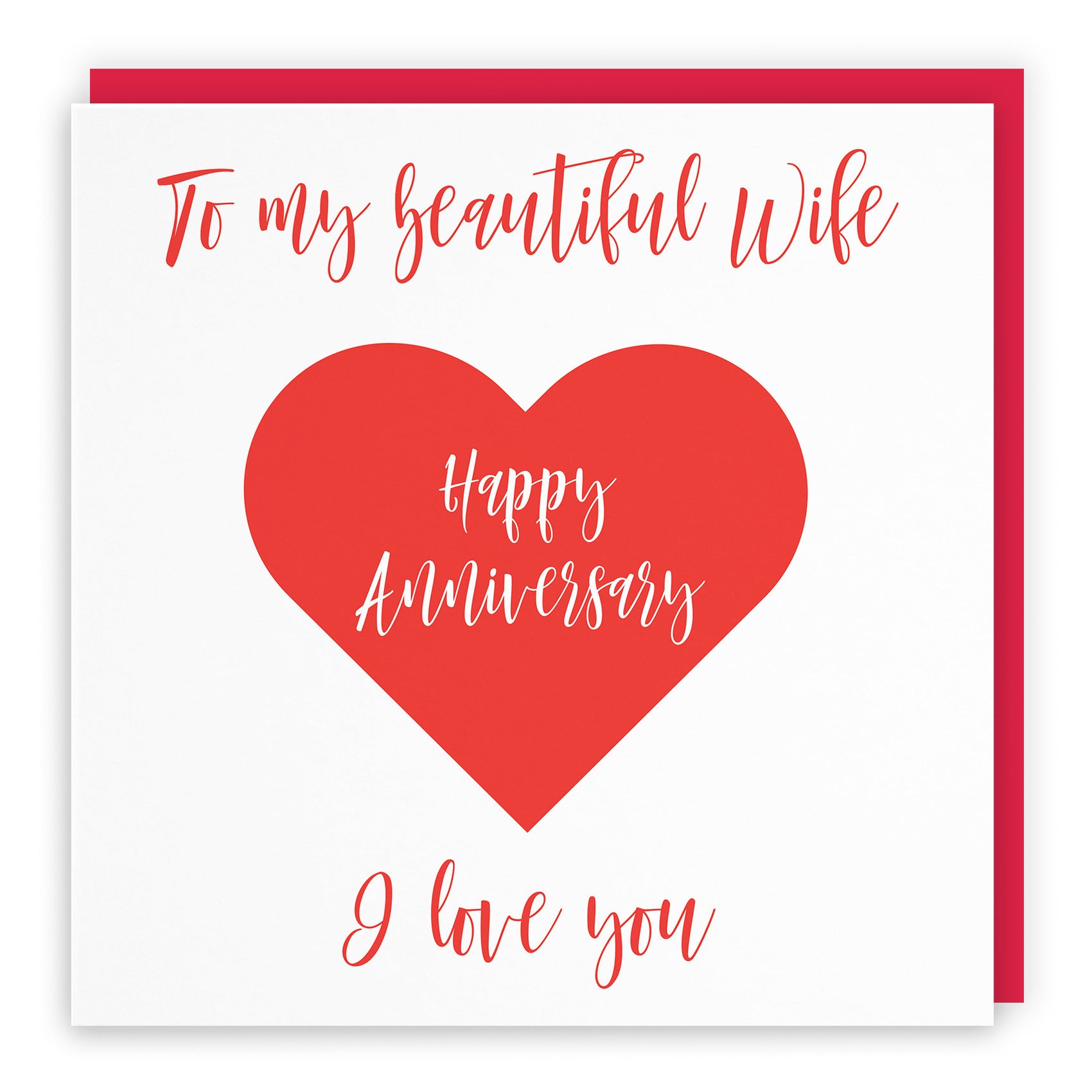 Wife Anniversary Card Love Heart - Default Title (TH03295)