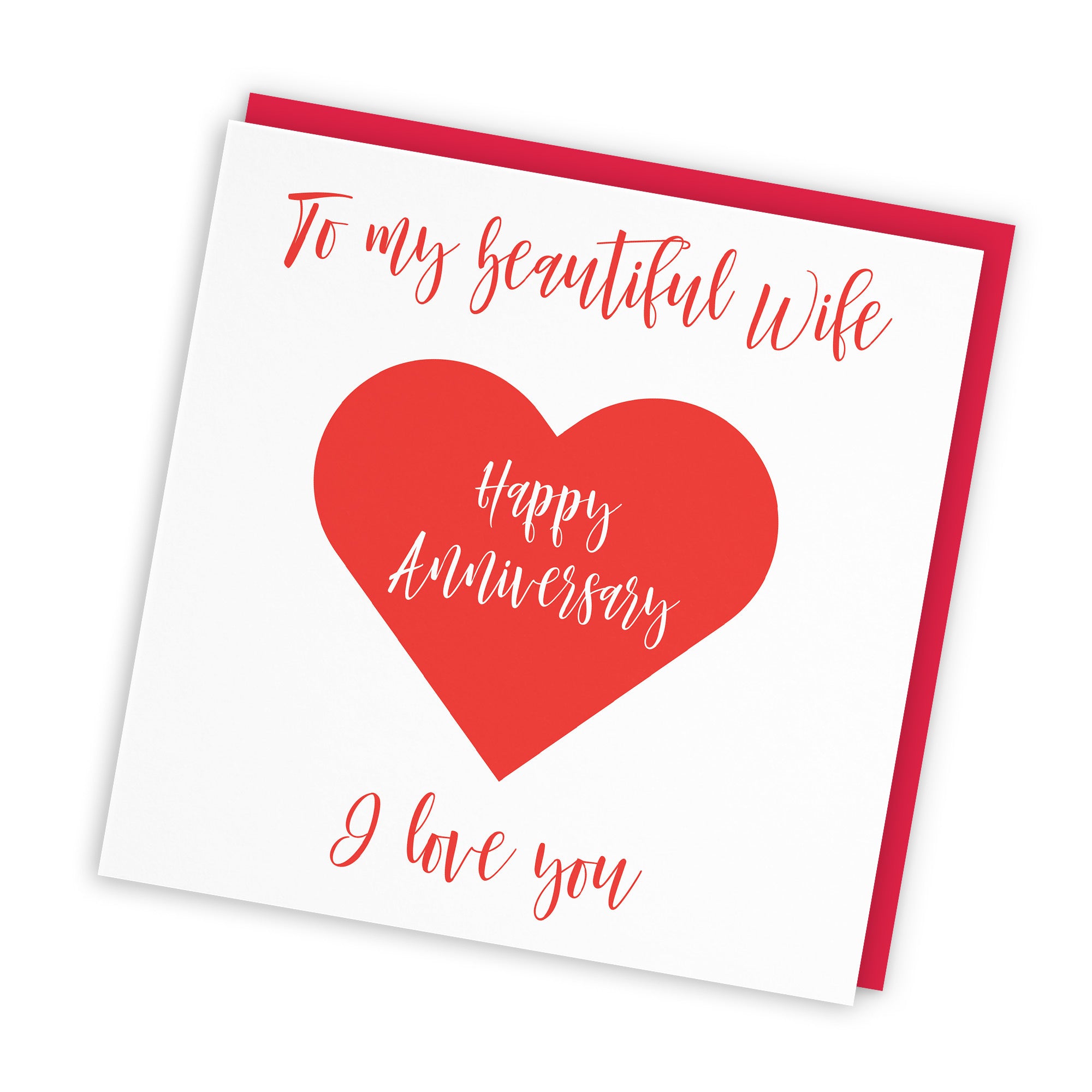Wife Anniversary Card Love Heart - Default Title (TH03295)