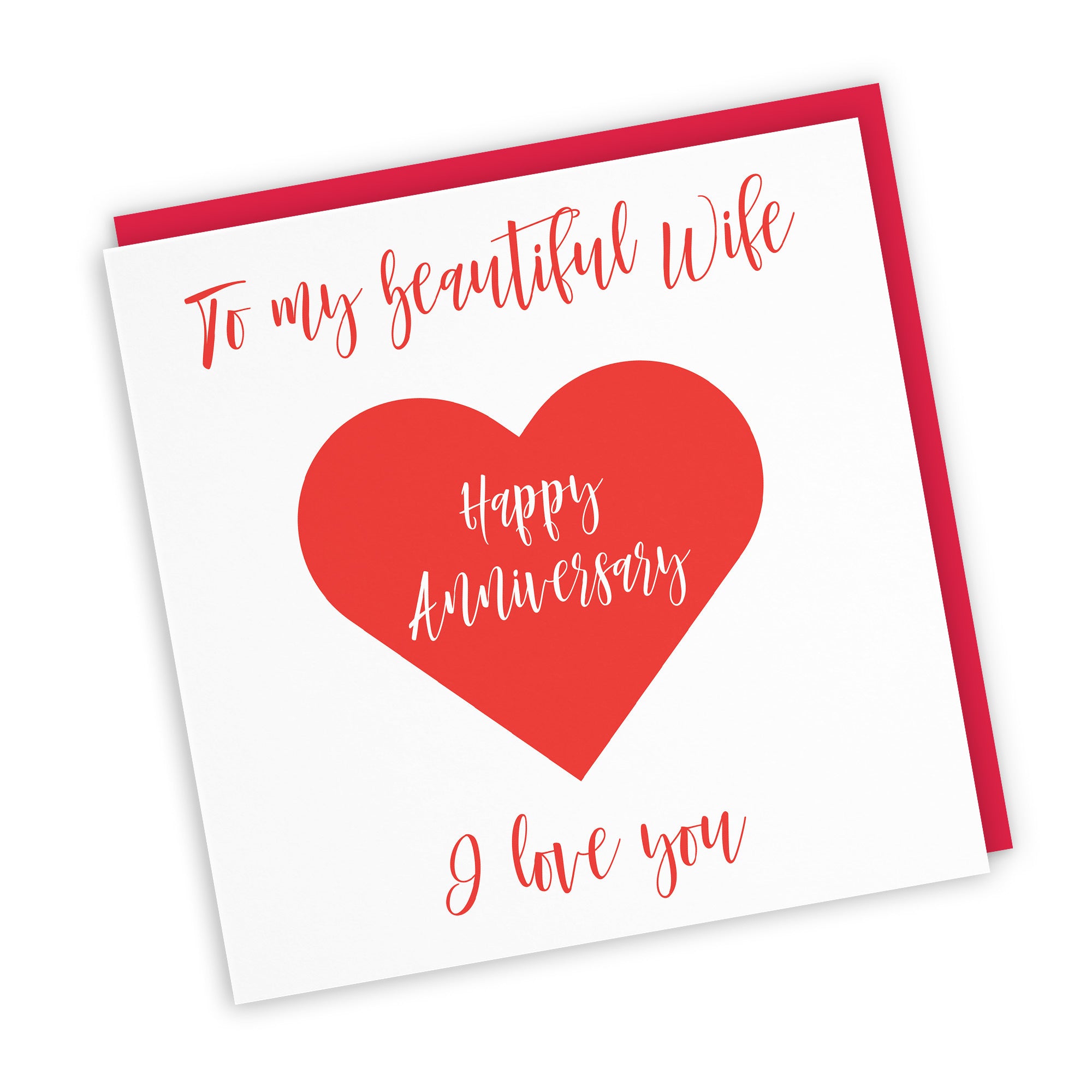 Wife Anniversary Card Love Heart - Default Title (TH03295)
