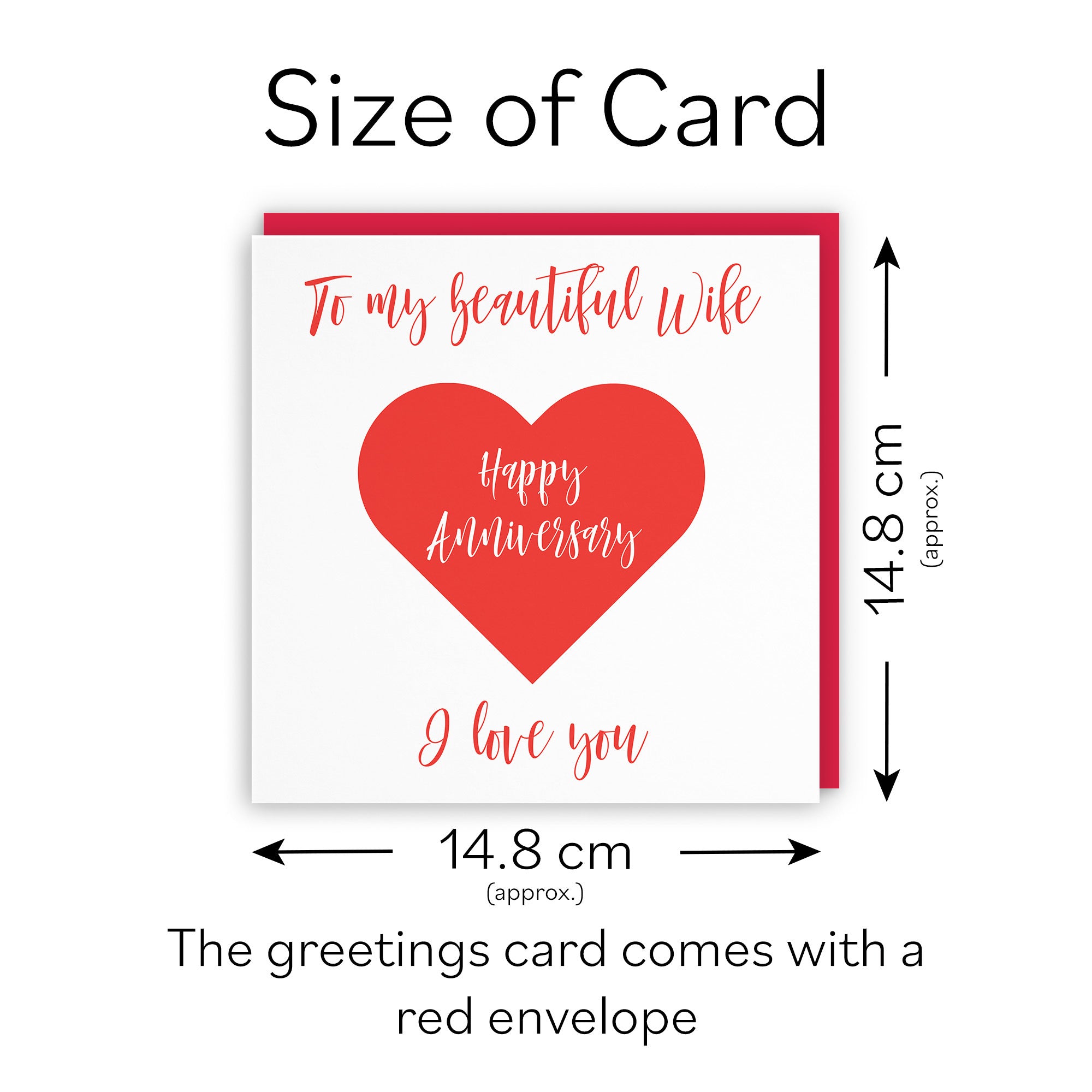 Wife Anniversary Card Love Heart - Default Title (TH03295)