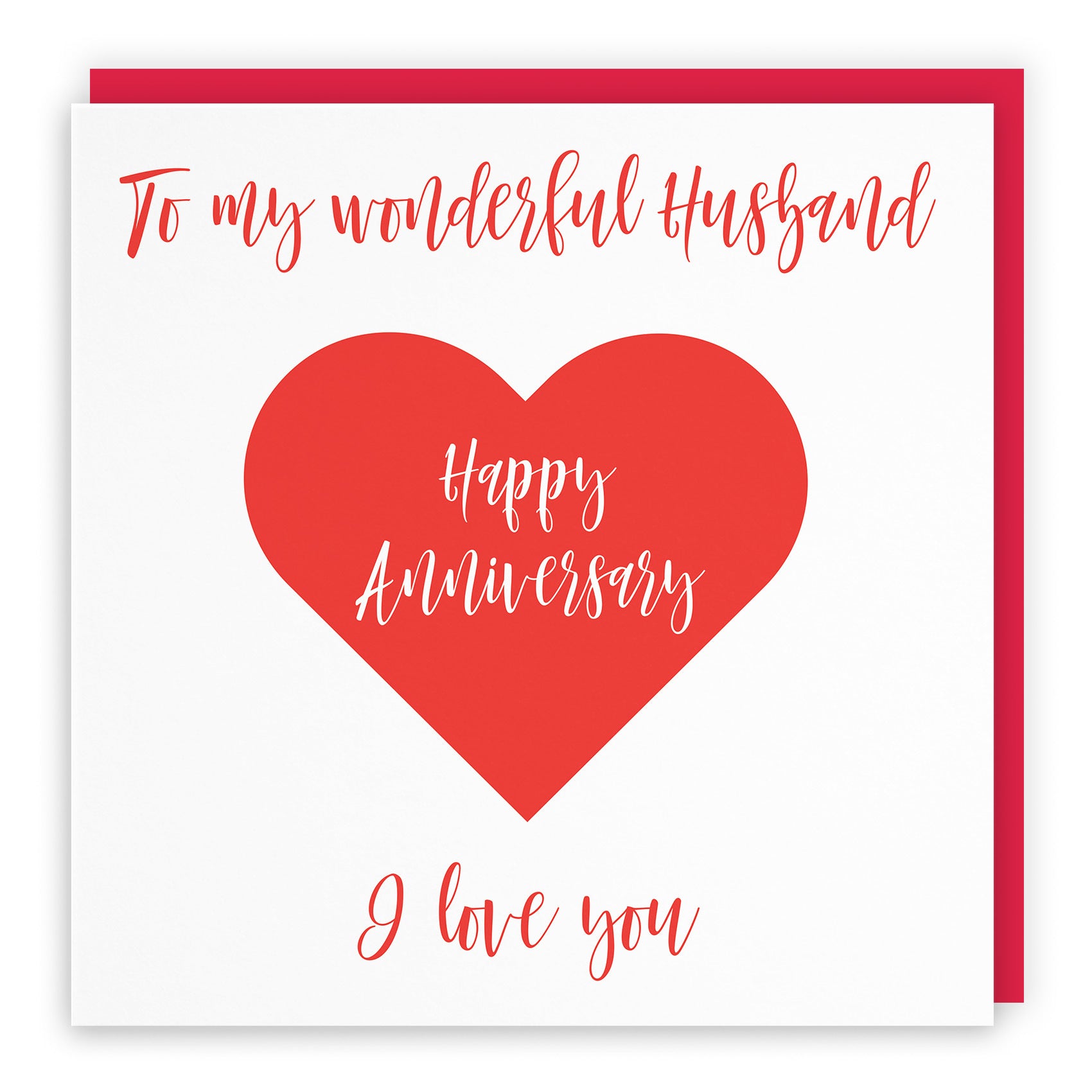 Husband Anniversary Card Love Heart - Default Title (TH03296)