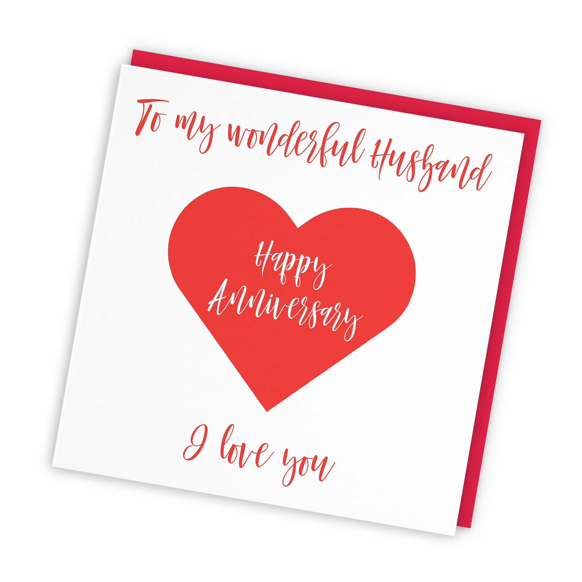 Husband Anniversary Card Love Heart - Default Title (TH03296)