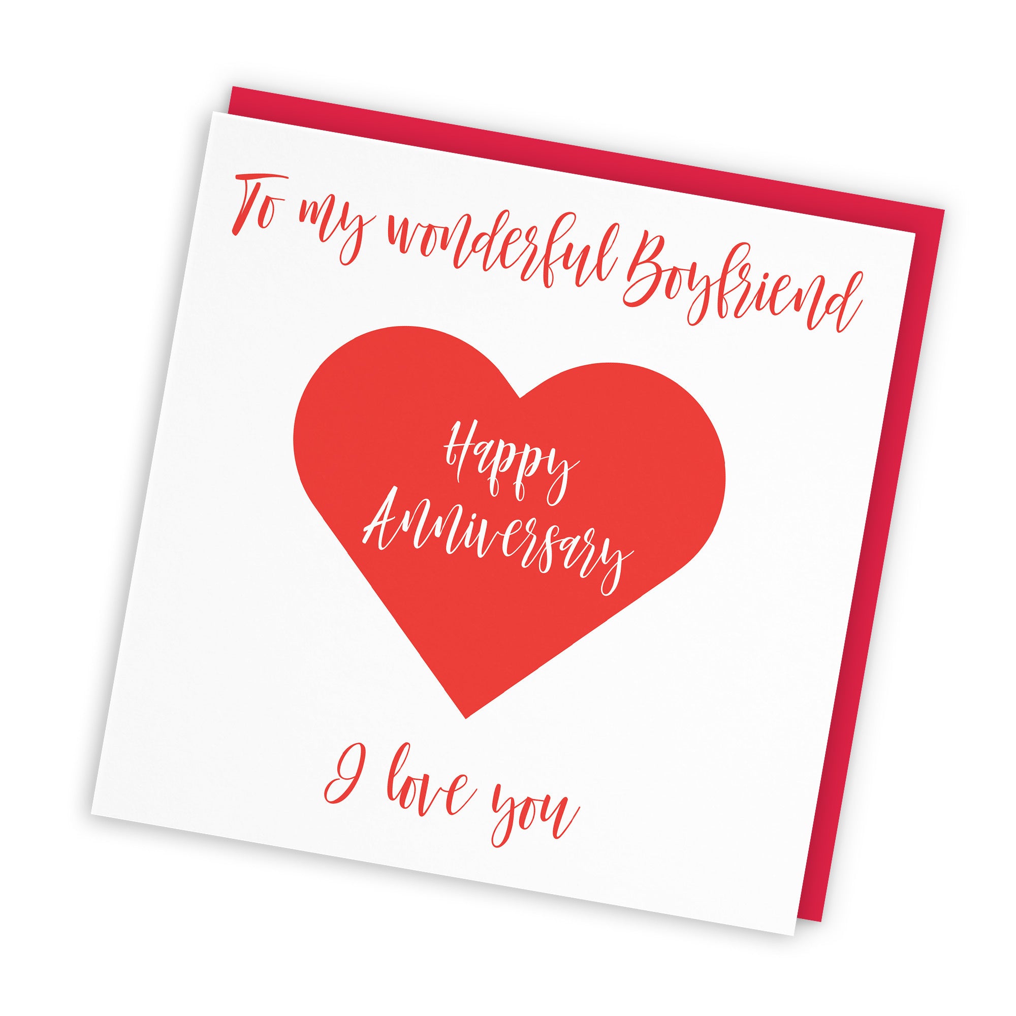 Boyfriend Anniversary Card Love Heart - Default Title (TH03298)