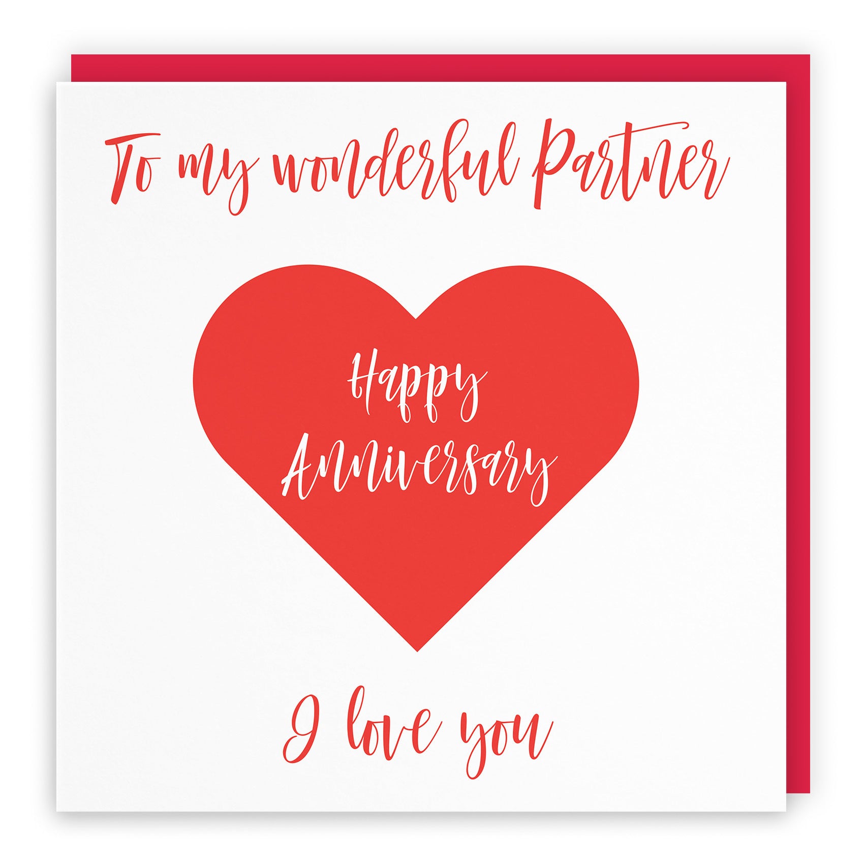 Partner Anniversary Card Love Heart - Default Title (TH03300)