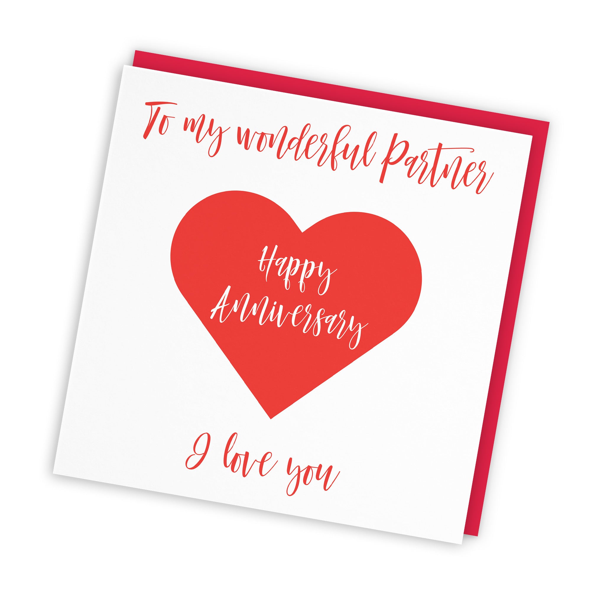 Partner Anniversary Card Love Heart - Default Title (TH03300)