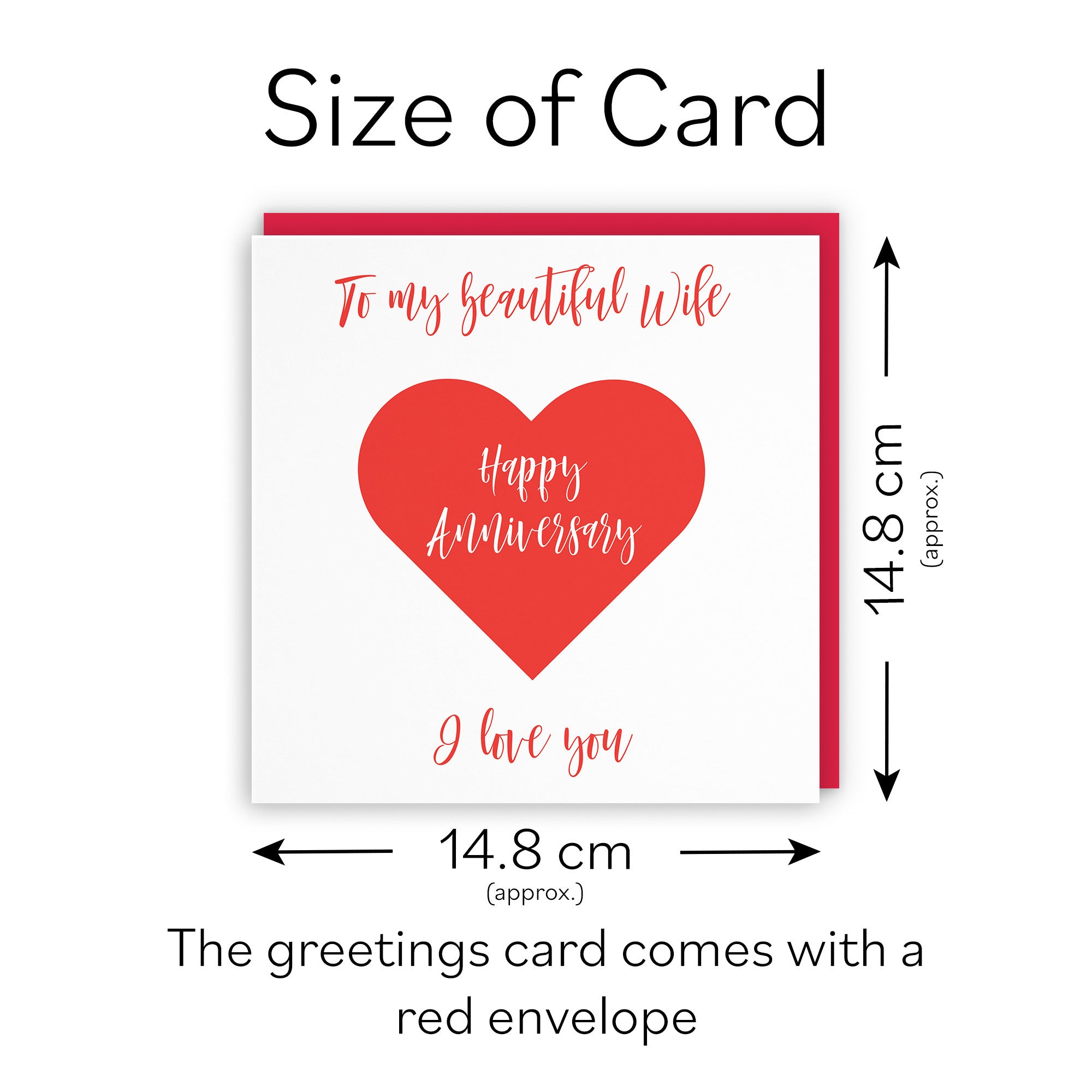 Wife Birthday Card Love Heart - Default Title (TH03301)