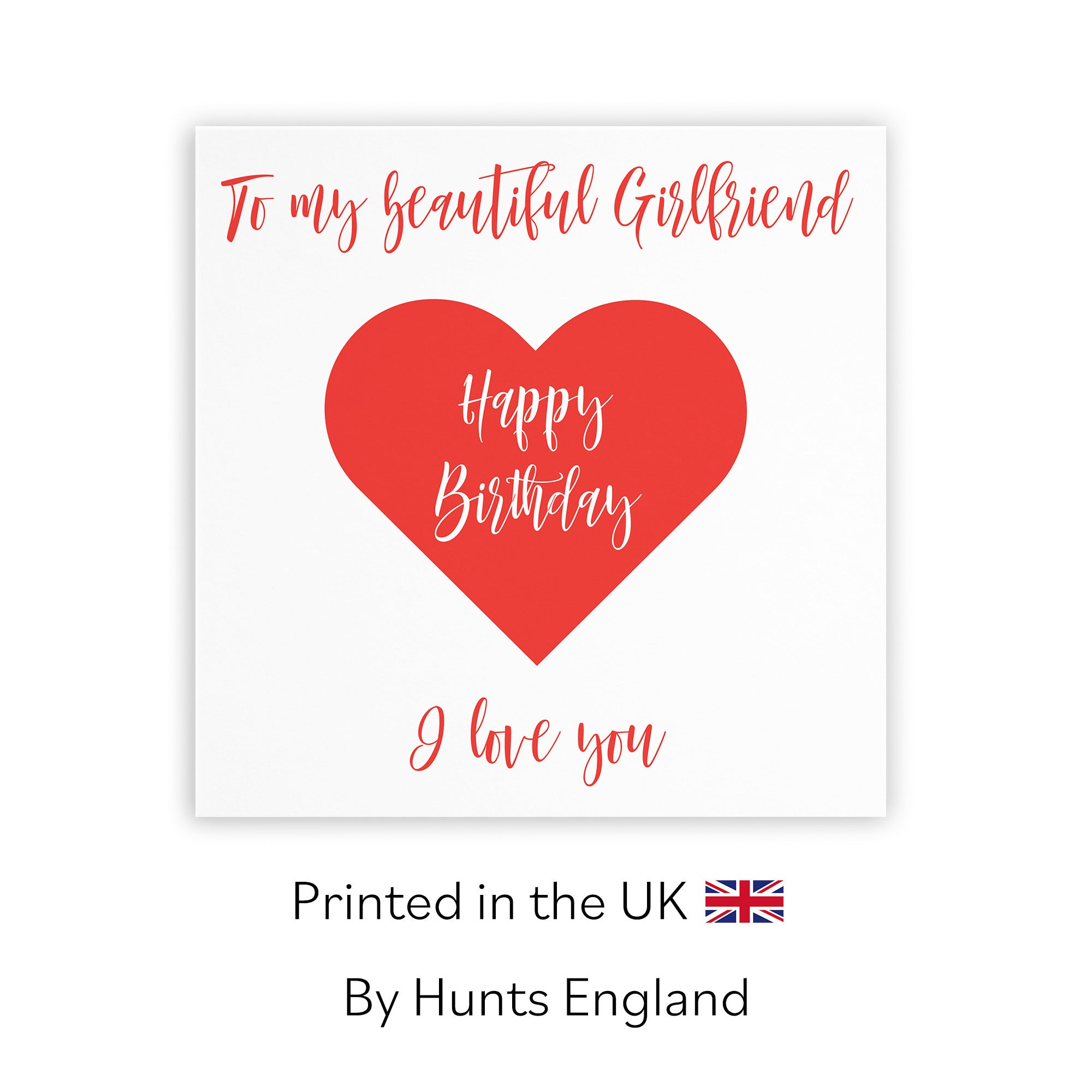 Girlfriend Birthday Card Love Heart - Default Title (TH03303)