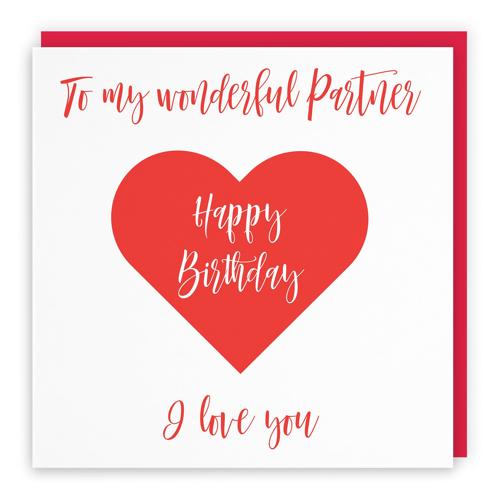 Partner Birthday Card Love Heart - Default Title (TH03306)
