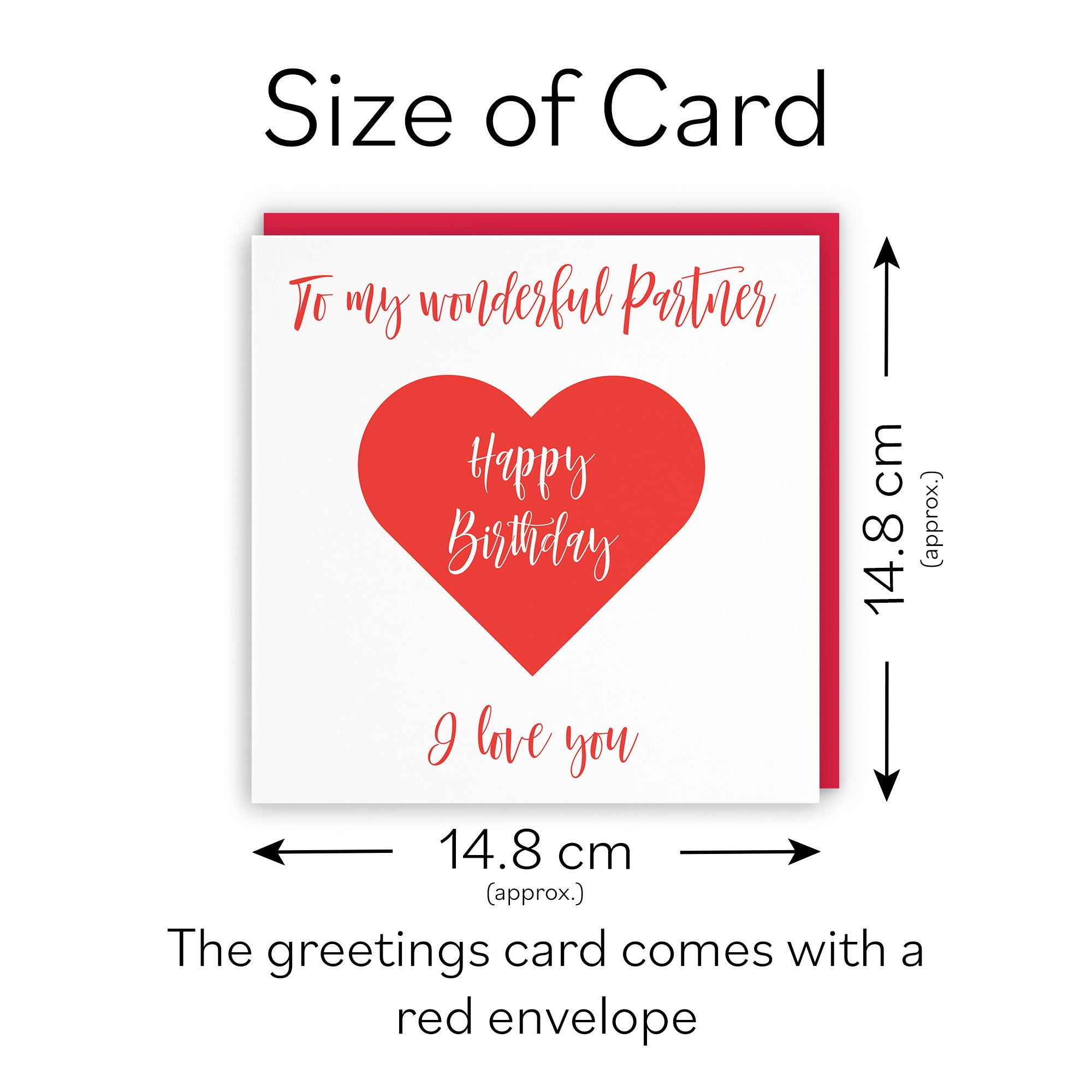 Partner Birthday Card Love Heart - Default Title (TH03306)