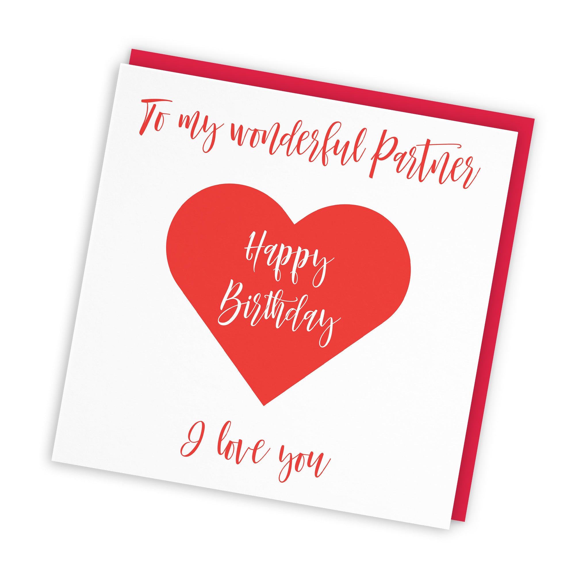 Partner Birthday Card Love Heart - Default Title (TH03306)