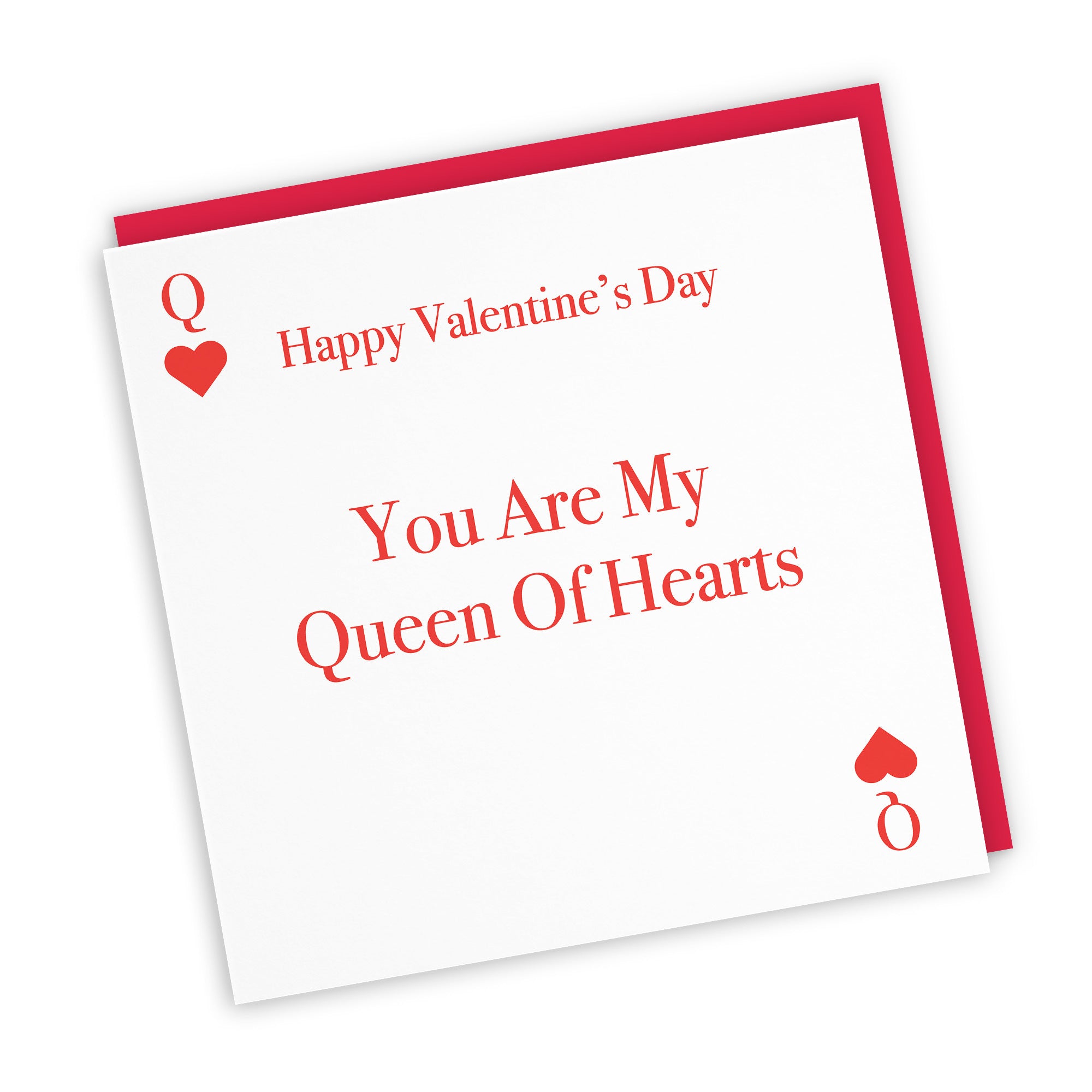 Queen Of Hearts Valentine's Day Card Love Hearts - Default Title (TH03309)