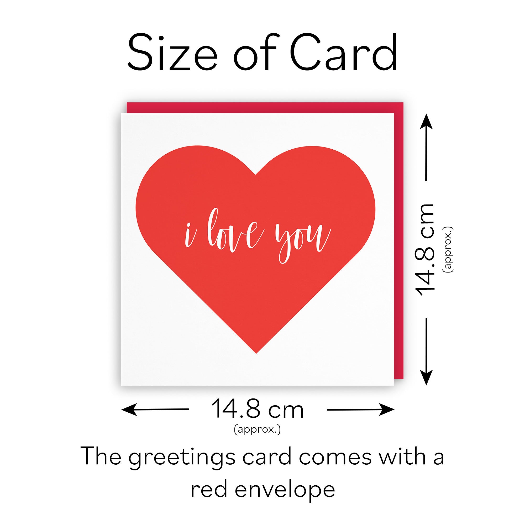 I Love You Card Love Heart - Default Title (TH03311)