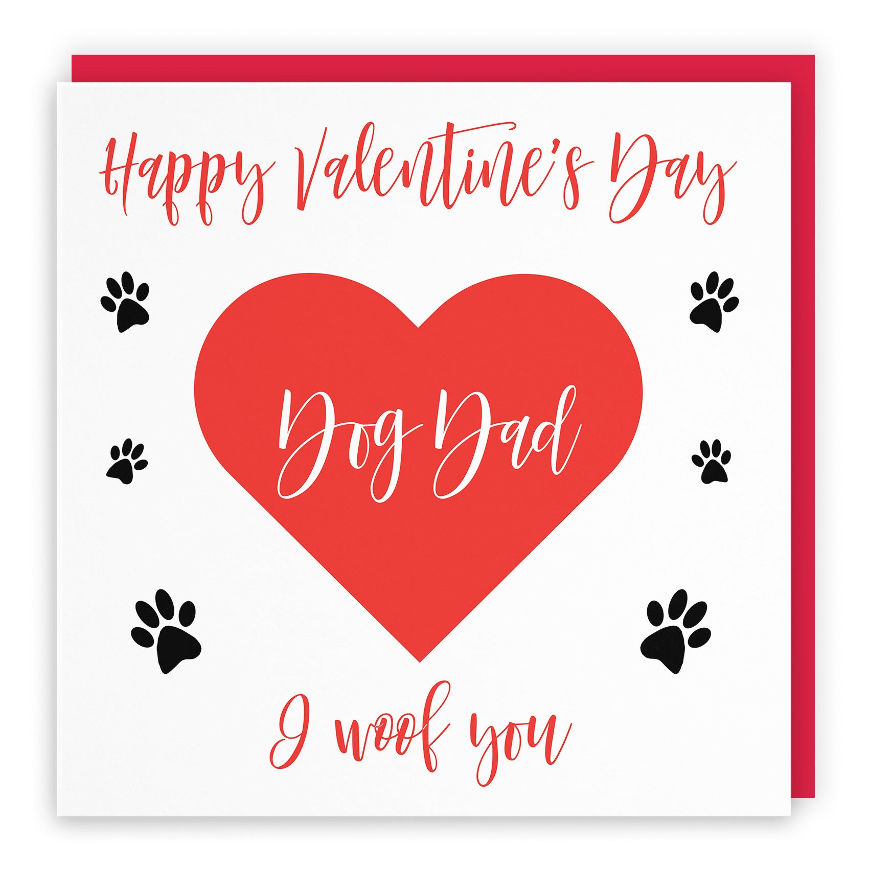Dog Dad Valentine's Day Card Love Hearts - Default Title (TH03312)
