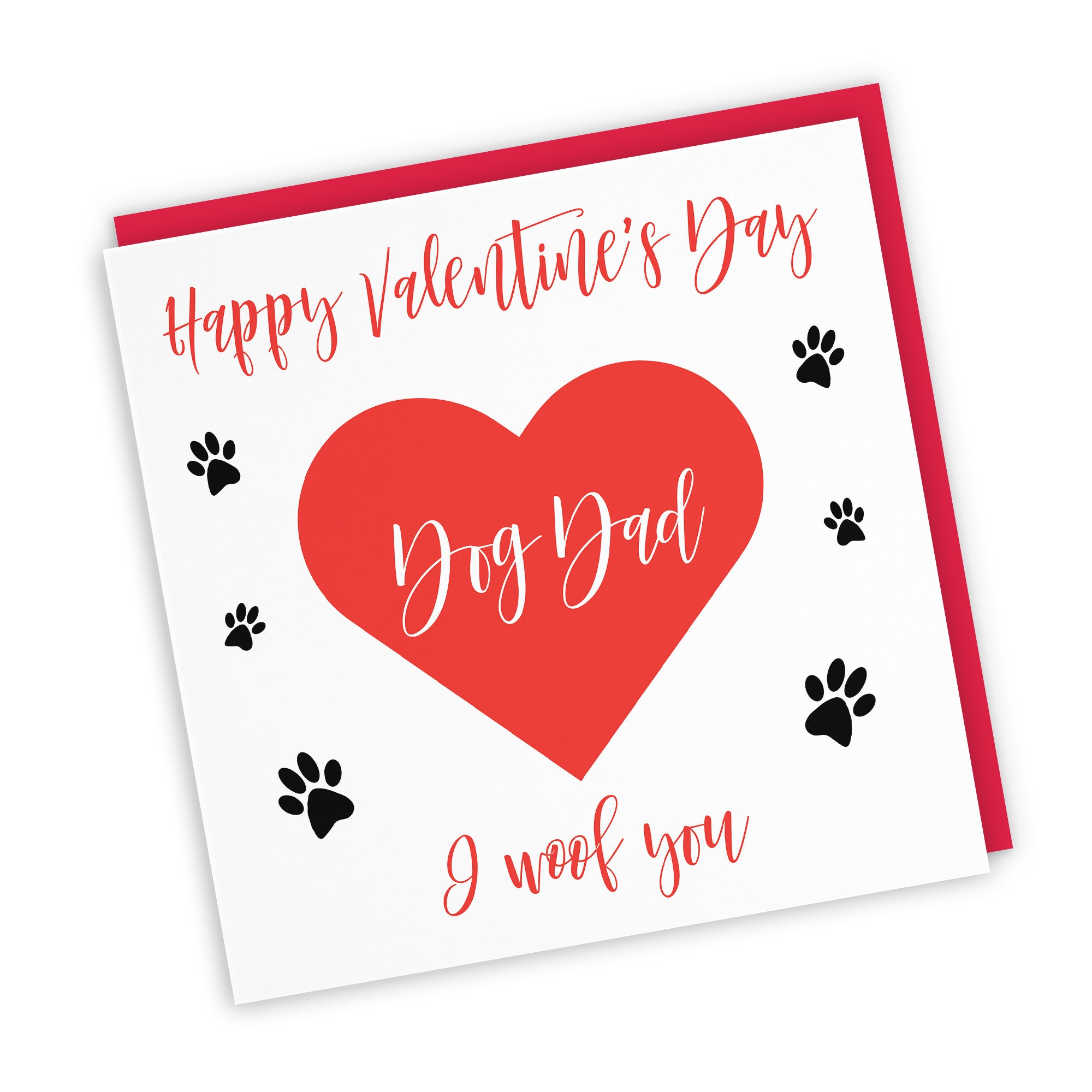 Dog Dad Valentine's Day Card Love Hearts - Default Title (TH03312)