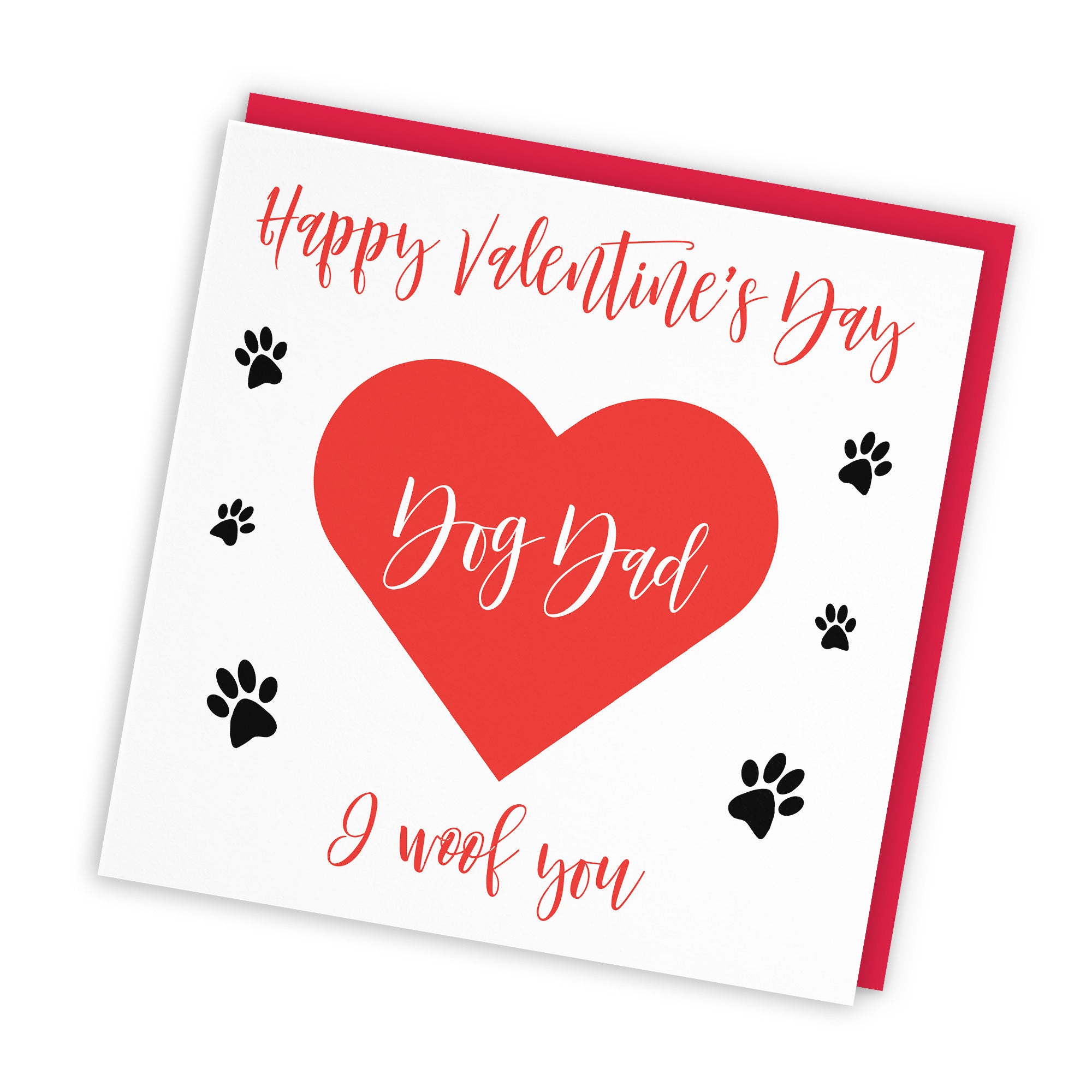 Dog Dad Valentine's Day Card Love Hearts - Default Title (TH03312)