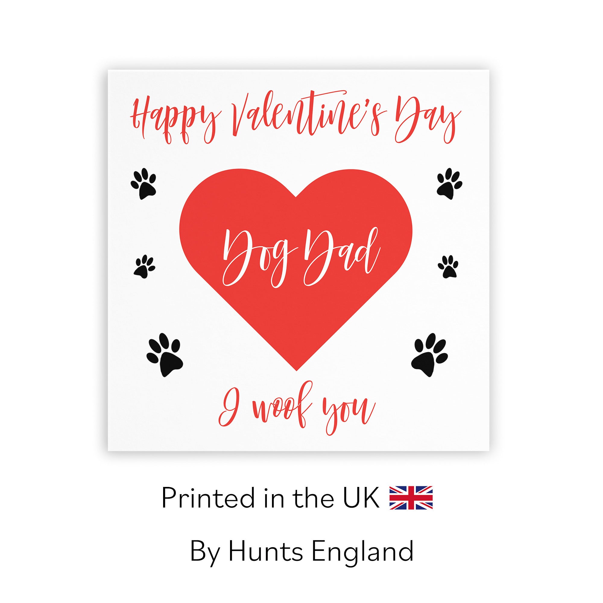 Dog Dad Valentine's Day Card Love Hearts - Default Title (TH03312)